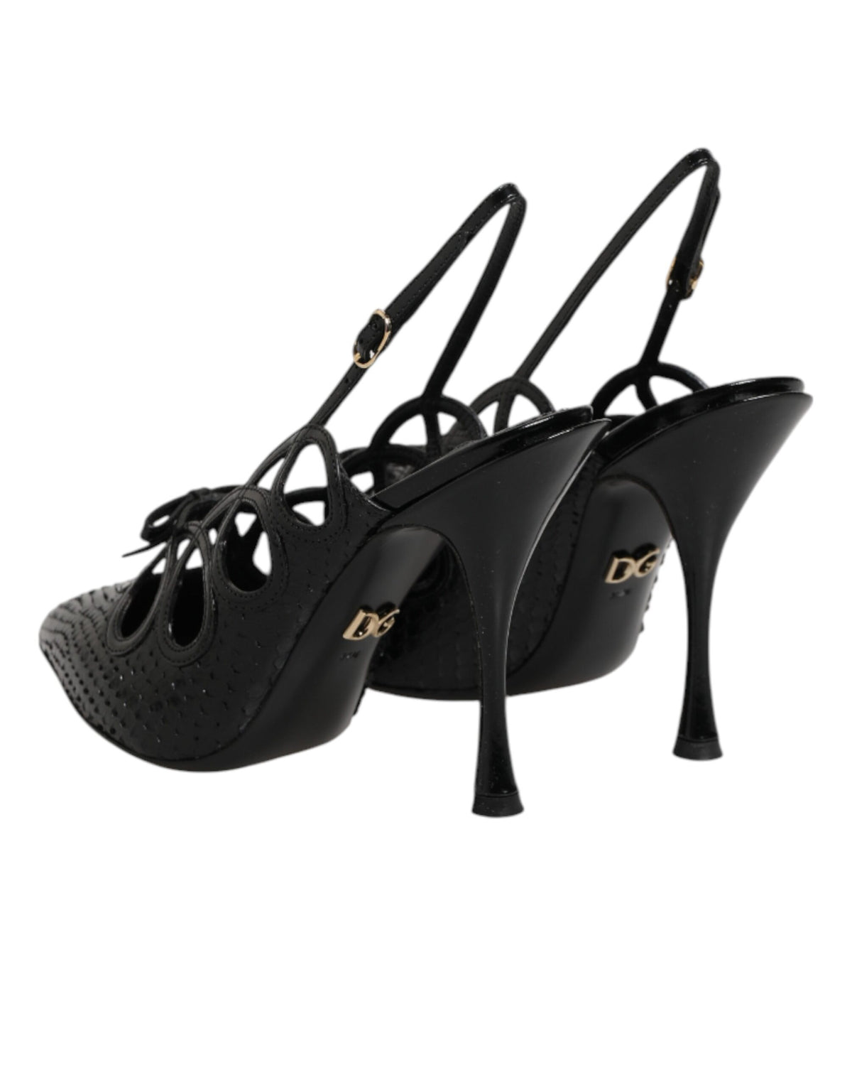 Dolce & Gabbana Leather High Heels Slingback Women's Shoes