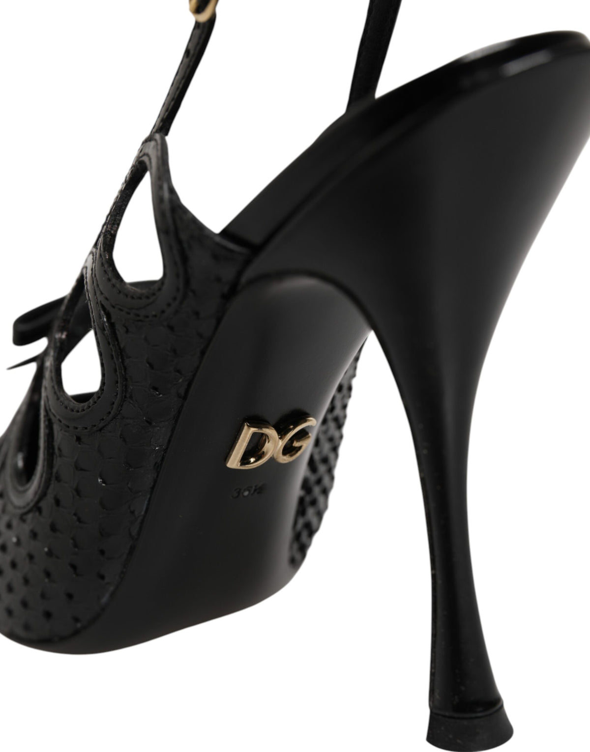 Dolce & Gabbana Leather High Heels Slingback Women's Shoes