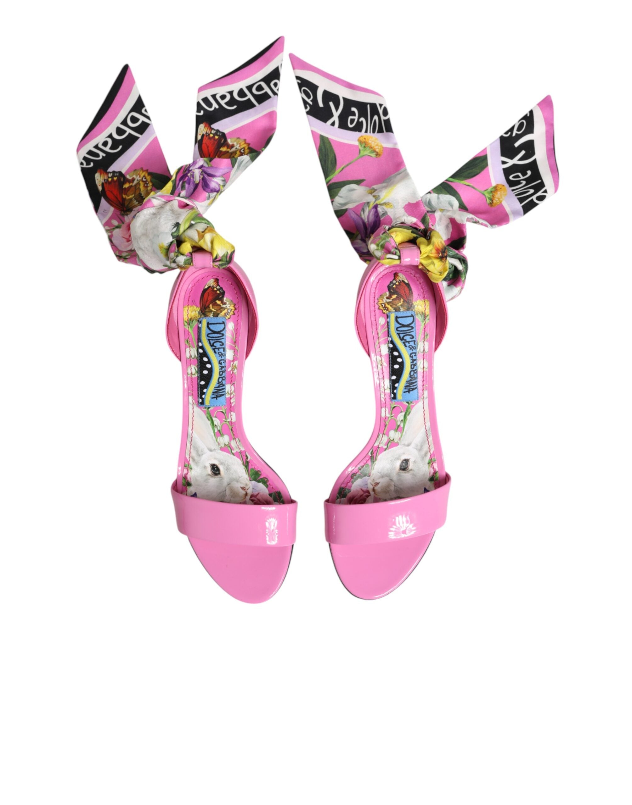 Dolce & Gabbana Pink Leather High Heels Sandals Women's Shoes