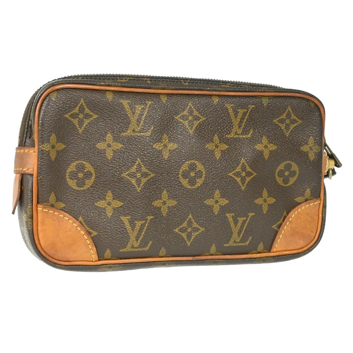 Louis Vuitton Marly Dragonne Clutch Monogram Canvas Brown Canvas Clutche & Pouche Bag (Pre-Owned)