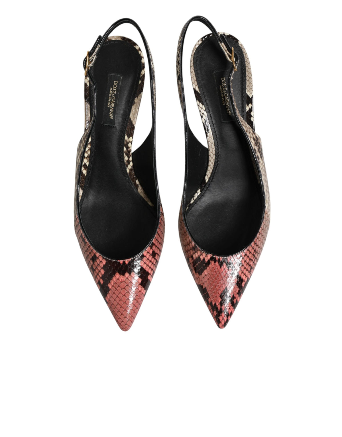 Dolce & Gabbana Multicolor Leather Heels Slingback Women's Shoes (Pre-Owned)