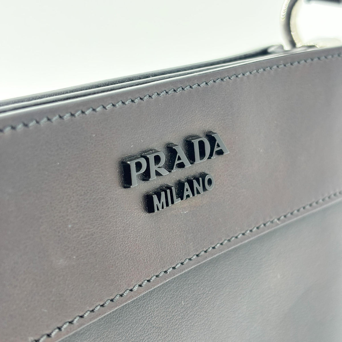 Prada Margit Calf Leather Black Calfskin Shoulder Bag Bag (Pre-Owned)