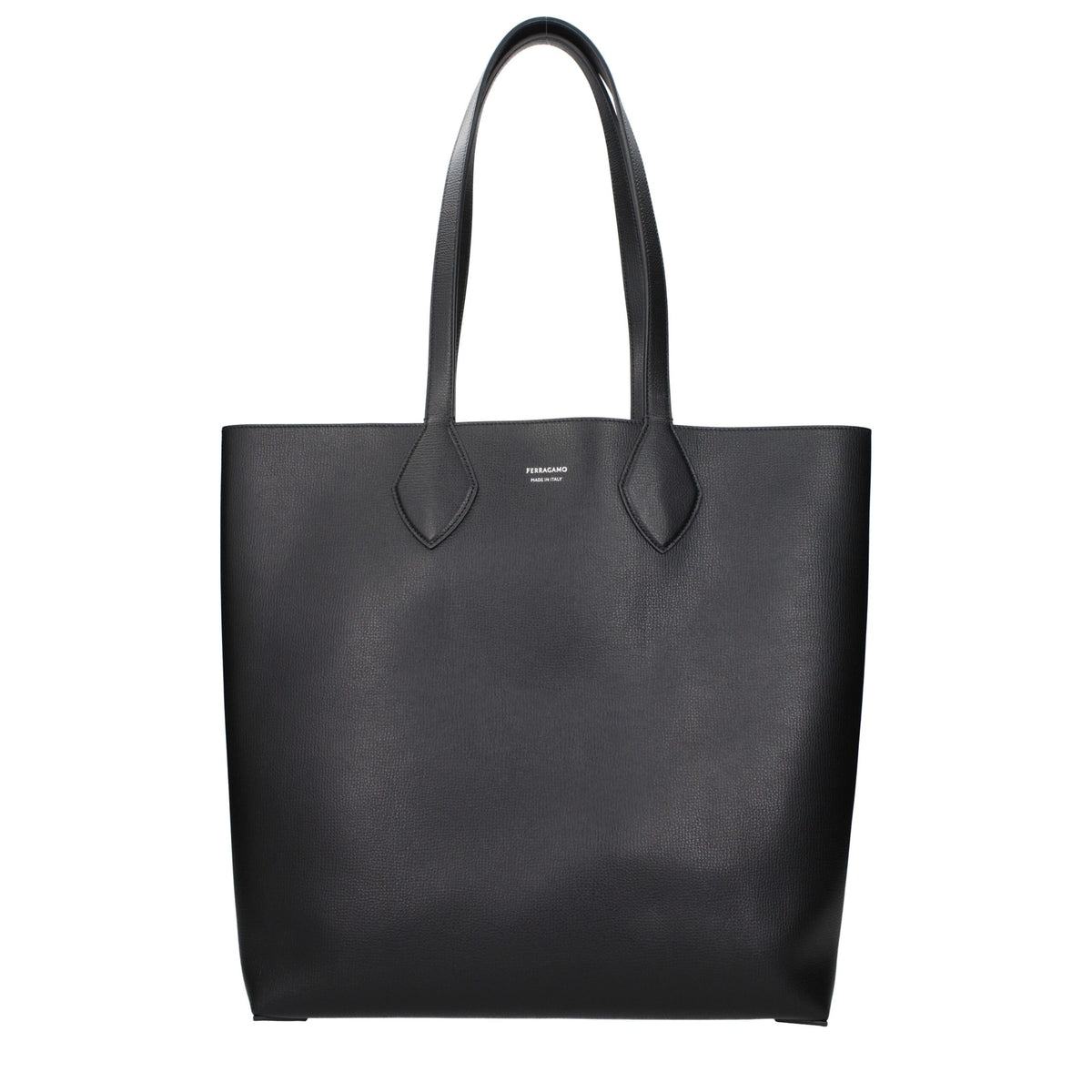 Ferragamo Black Leather Shoulder Men's Bag