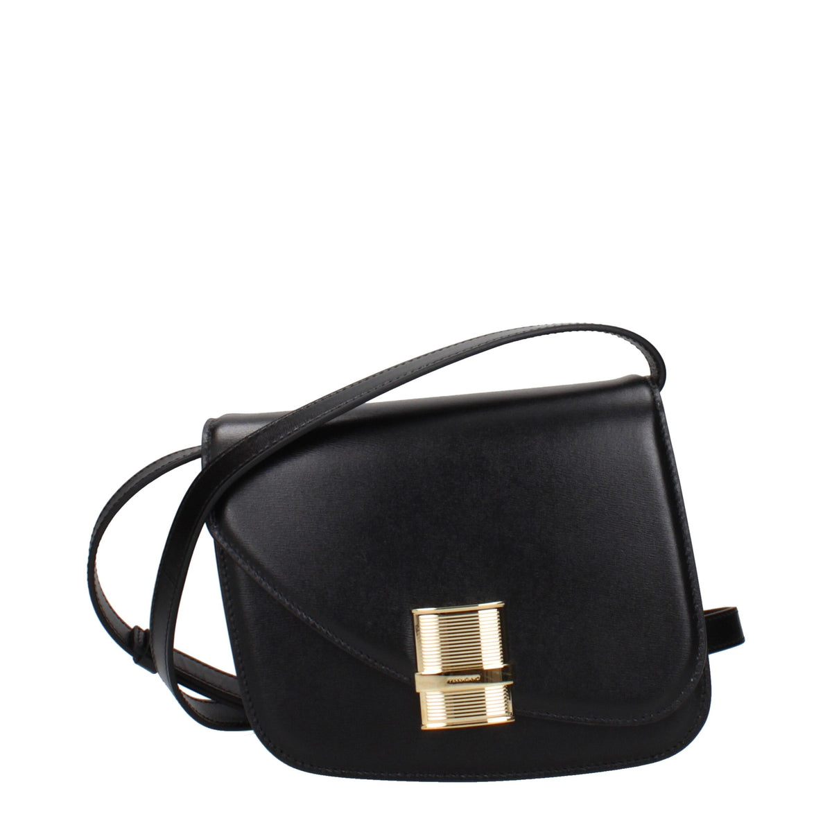 Ferragamo Black Leather Crossbody Women's Bag