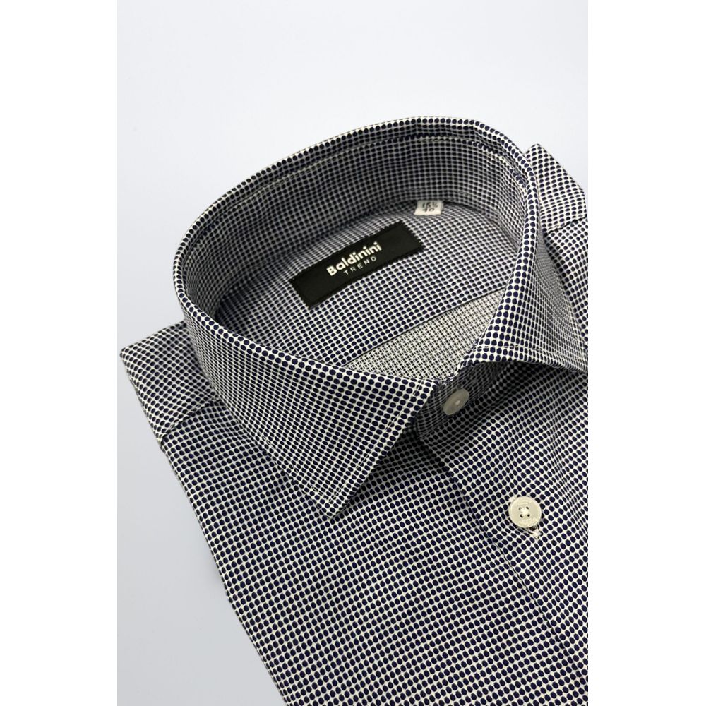 Baldinini Trend Blue Cotton Men Men's Shirt