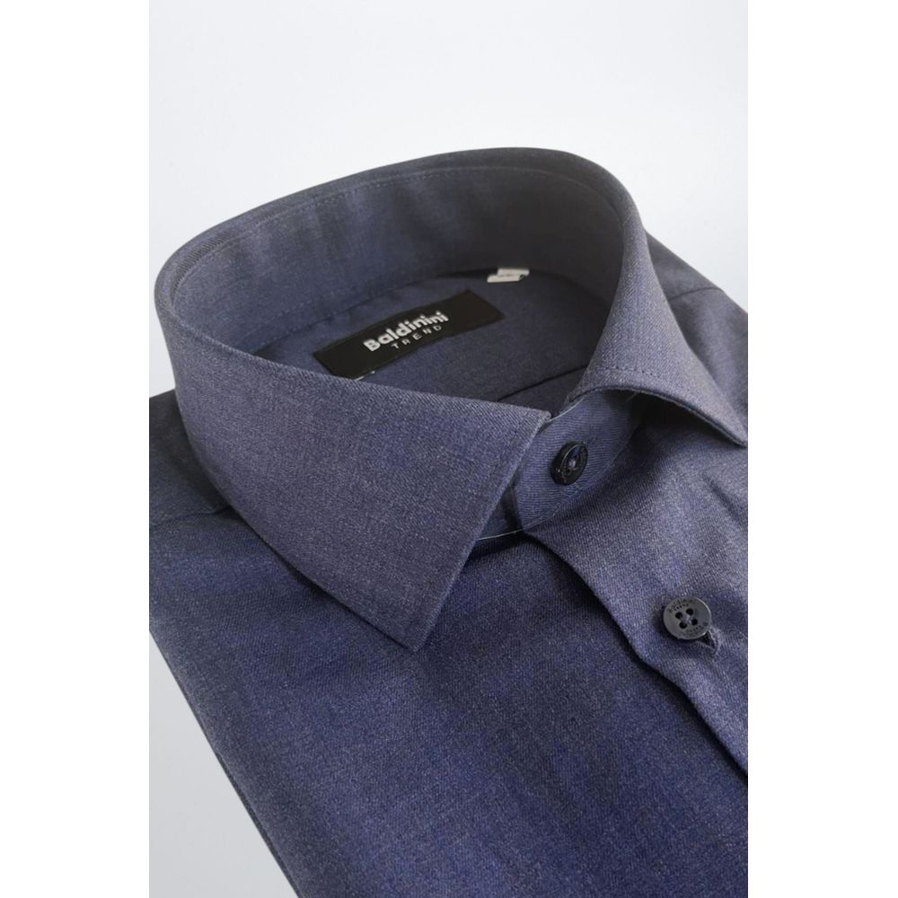 Baldinini Trend Blue Cotton Men Men's Shirt