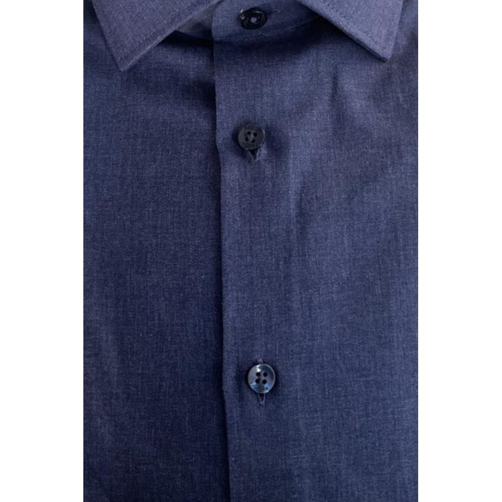 Baldinini Trend Blue Cotton Men Men's Shirt