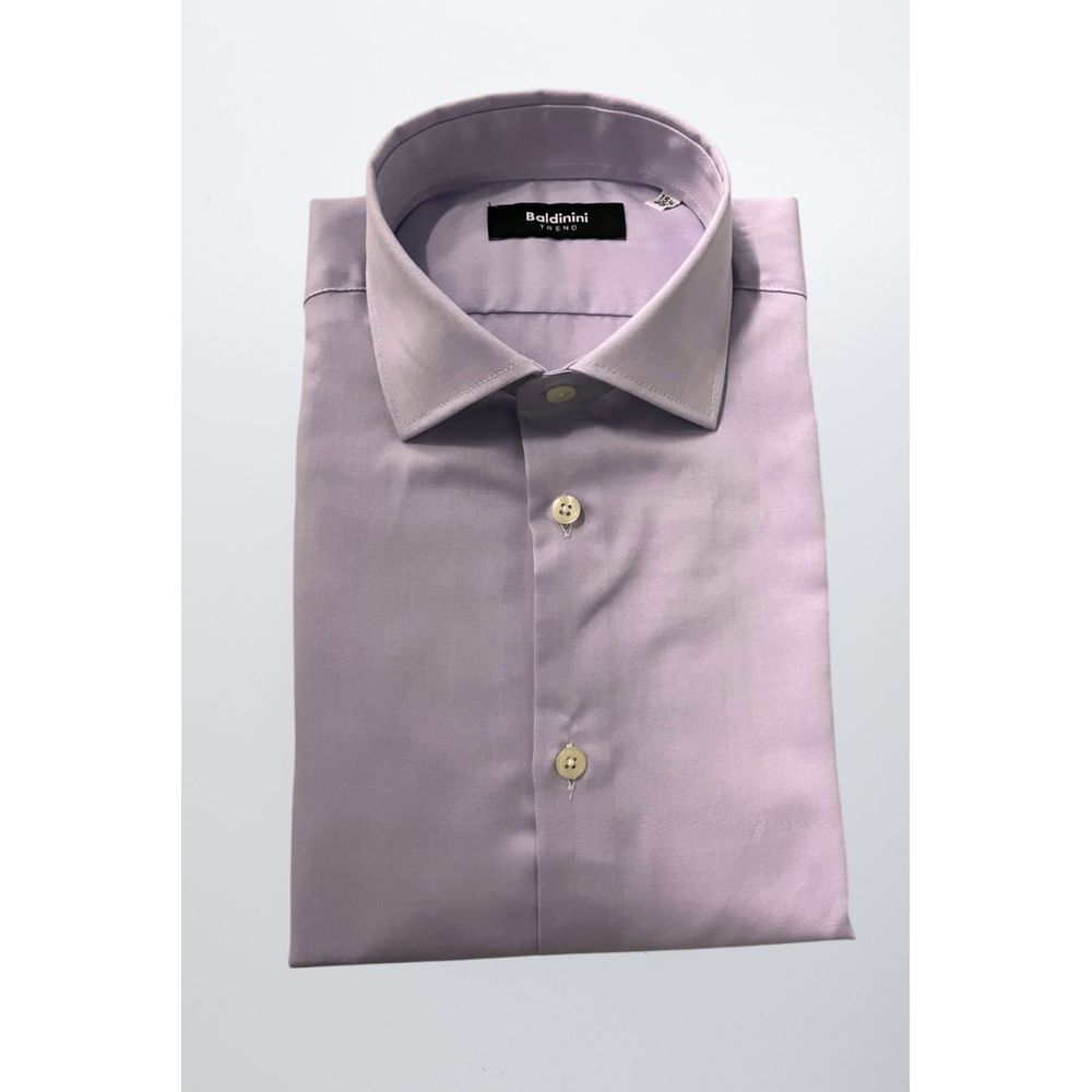 Baldinini Trend Purple Cotton Men Men's Shirt