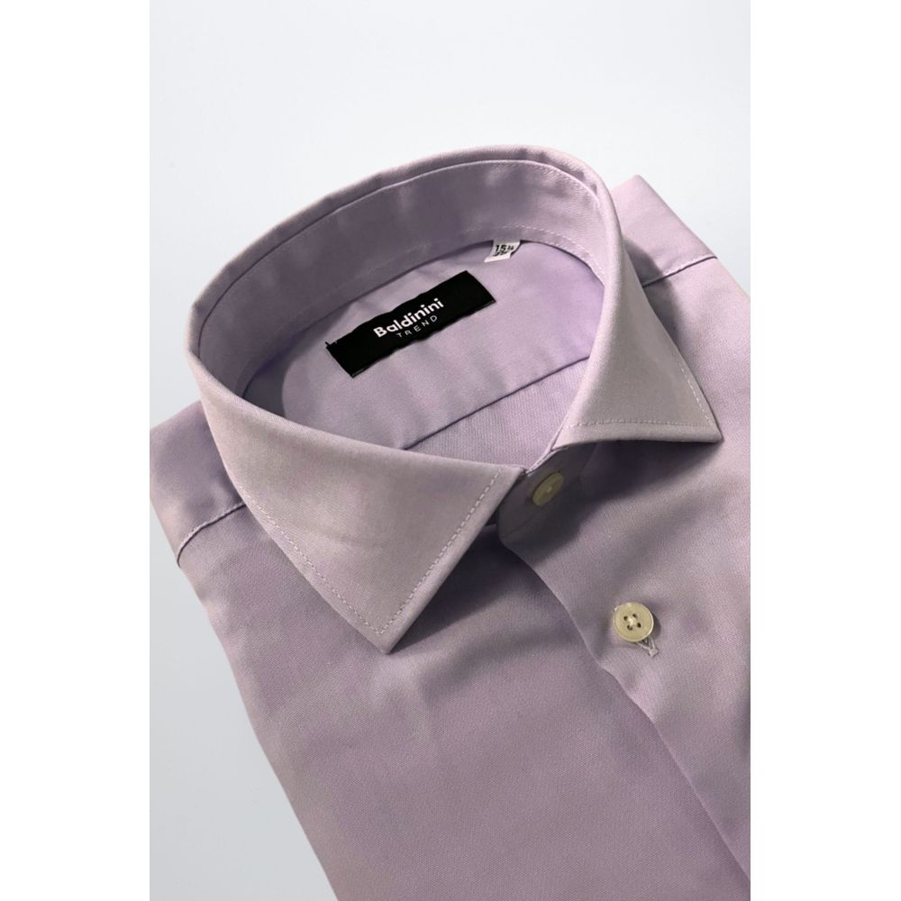 Baldinini Trend Purple Cotton Men Men's Shirt