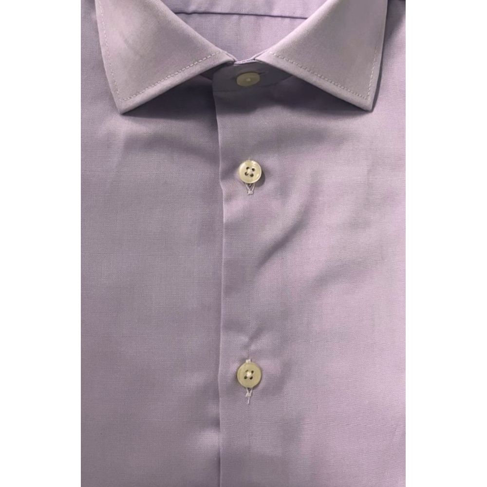 Baldinini Trend Purple Cotton Men Men's Shirt