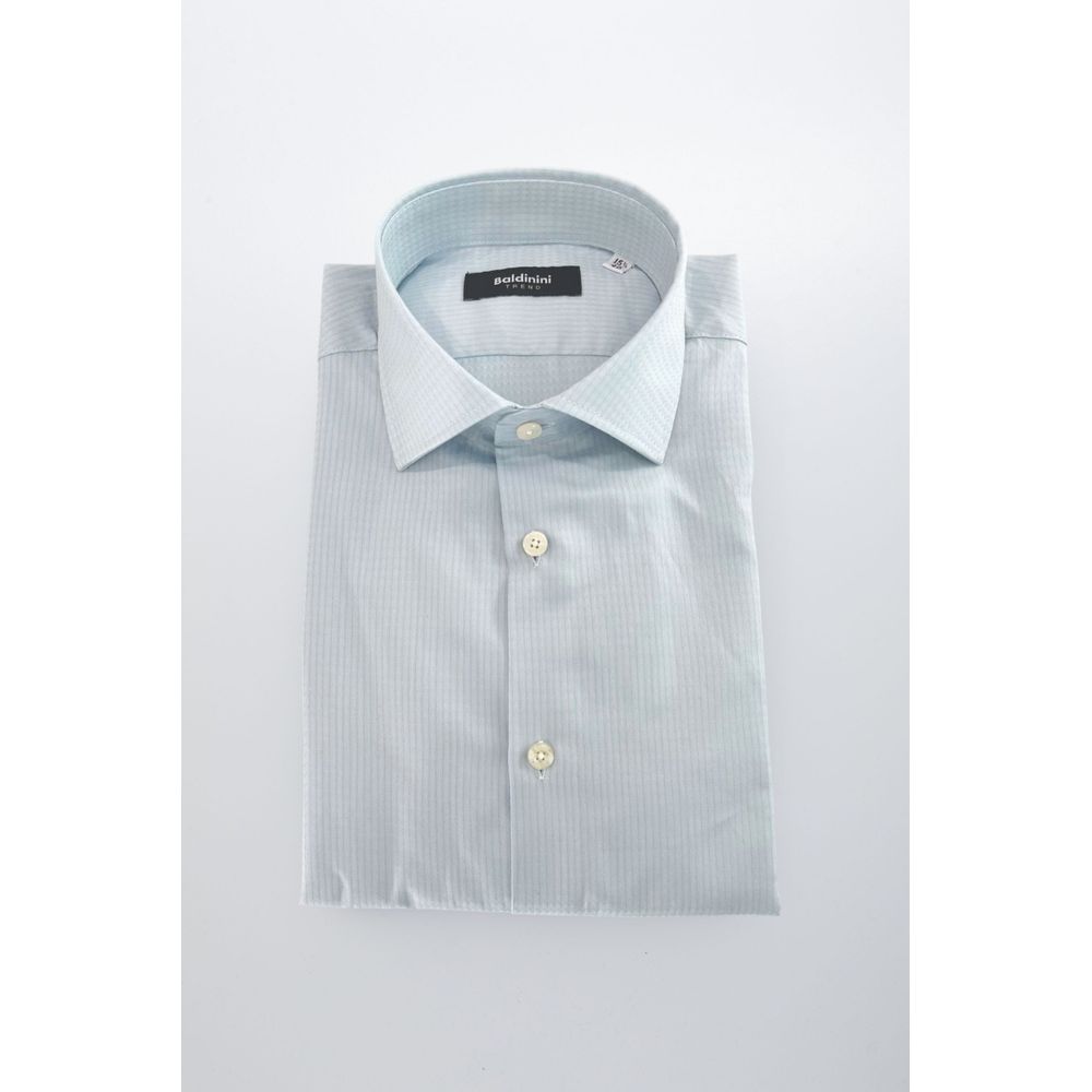Baldinini Trend Light Blue Cotton Men Men's Shirt