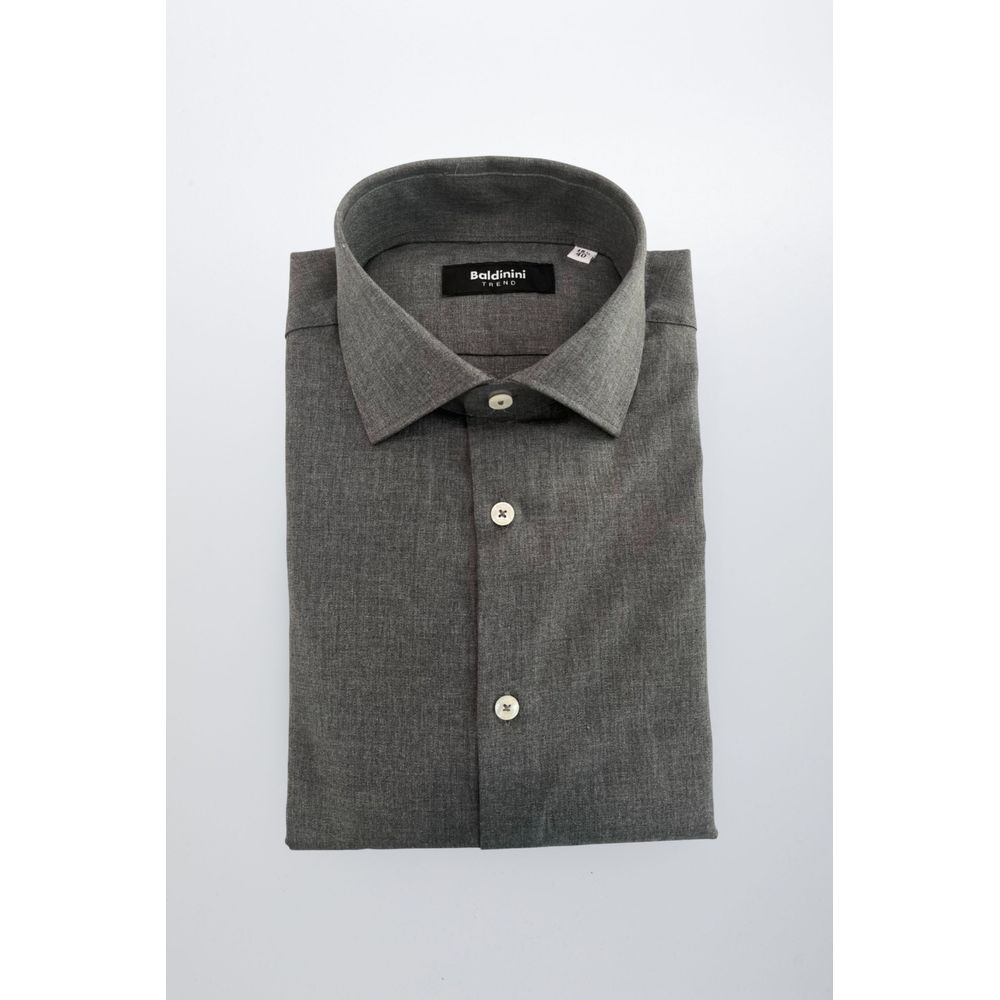 Baldinini Trend Gray Cotton Men's Men's Shirt