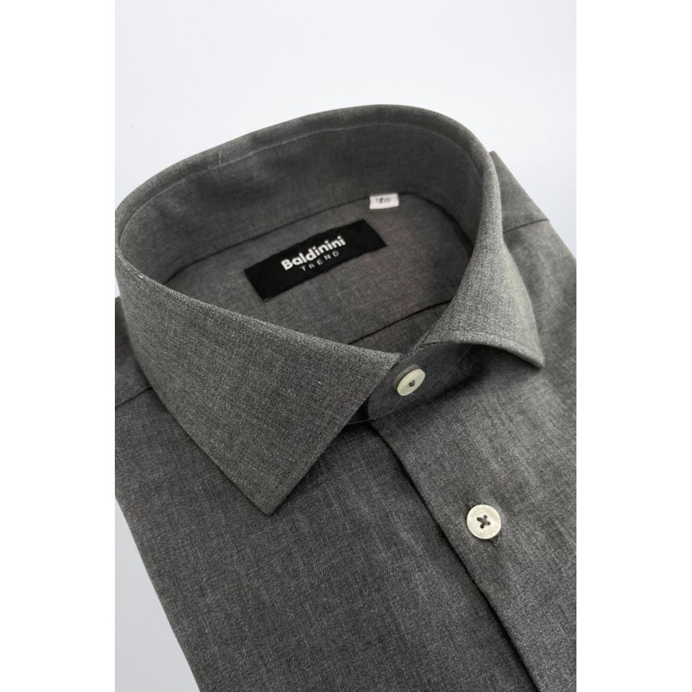 Baldinini Trend Gray Cotton Men's Men's Shirt
