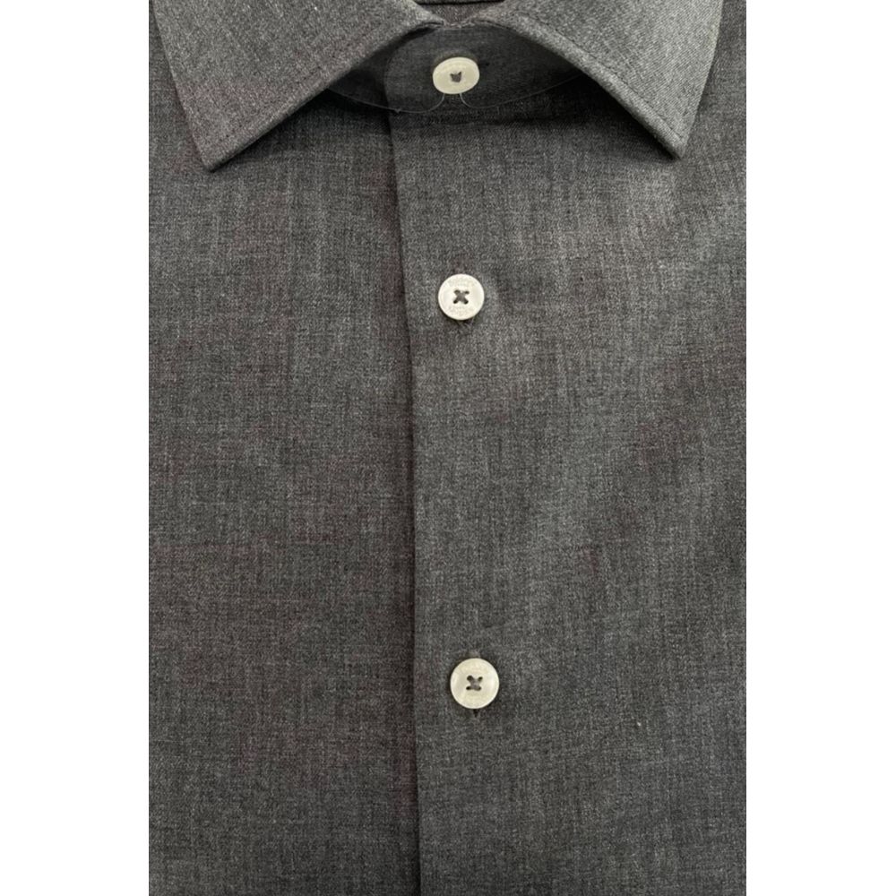 Baldinini Trend Gray Cotton Men's Men's Shirt