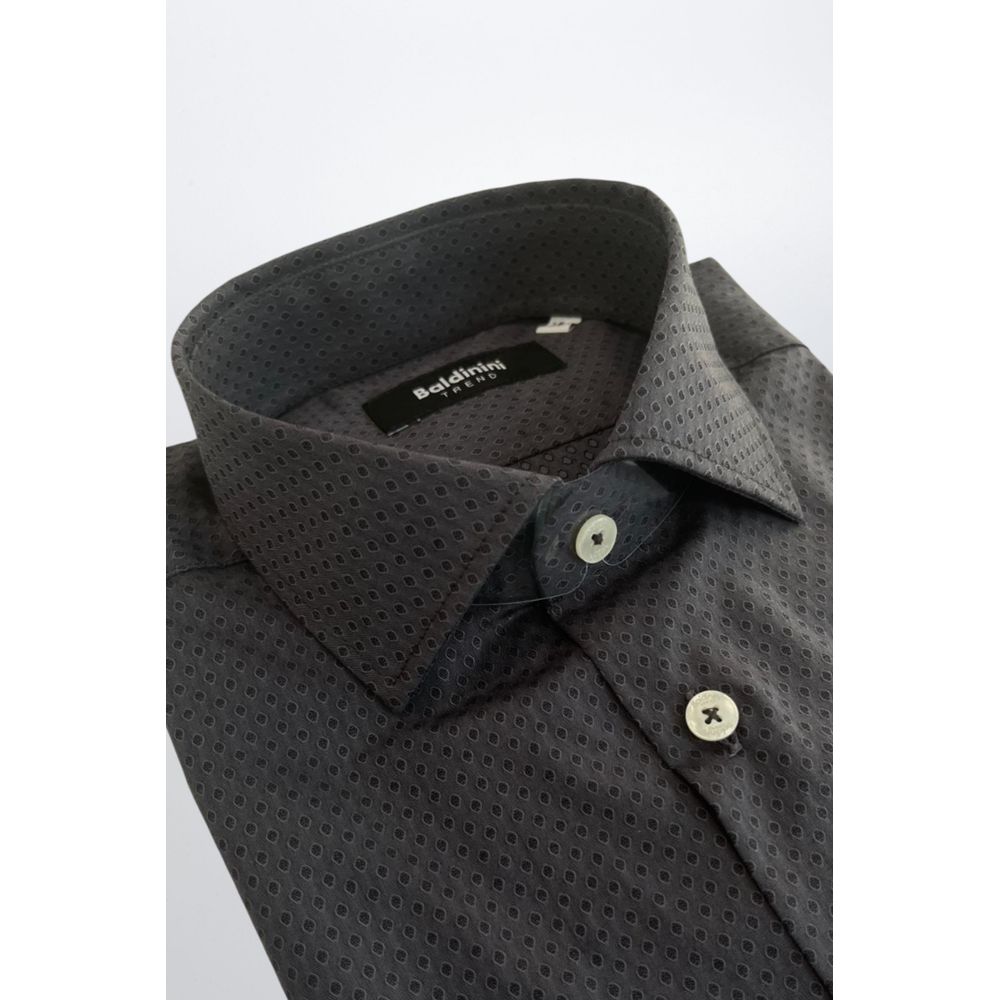 Baldinini Trend Gray Cotton Men Men's Shirt