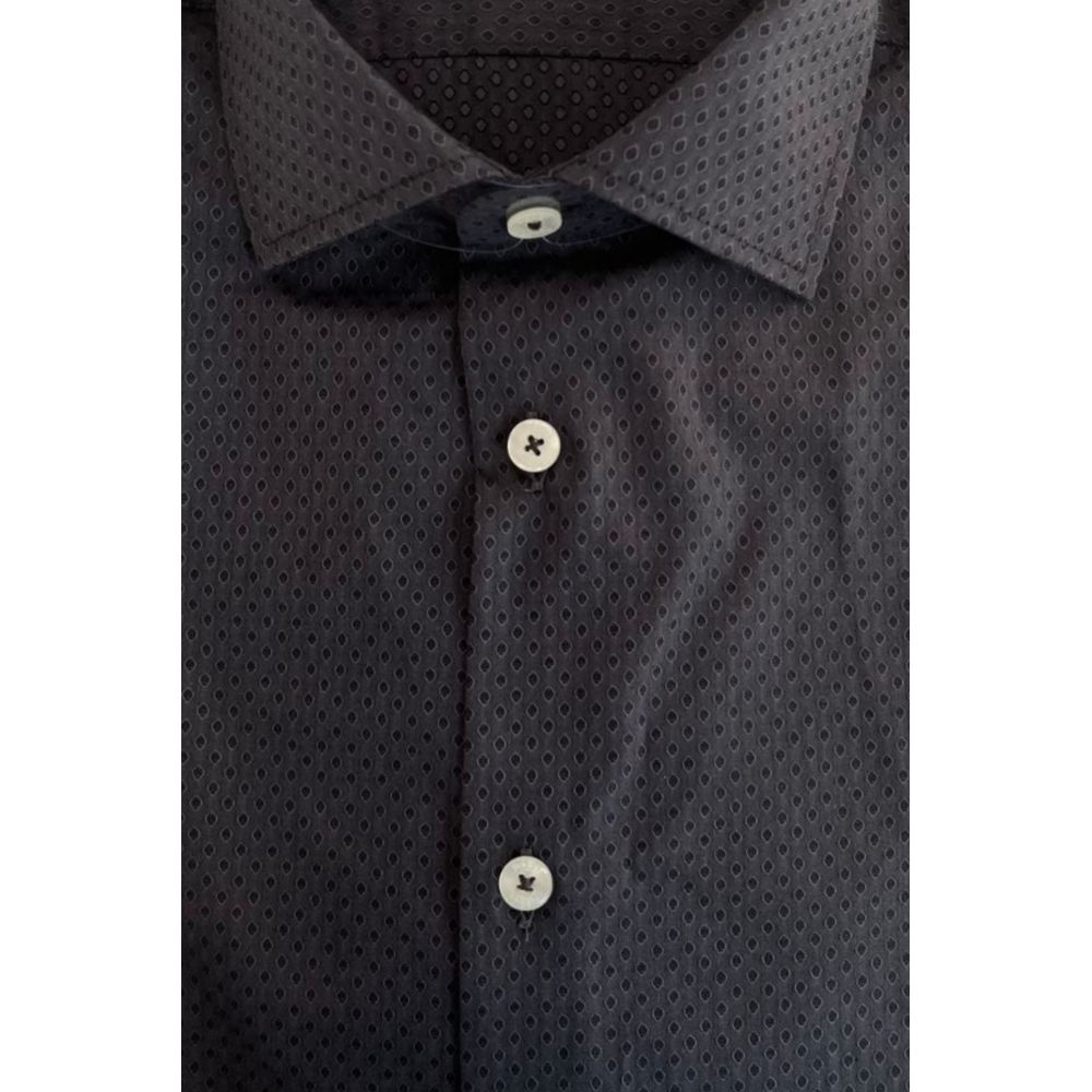 Baldinini Trend Gray Cotton Men Men's Shirt