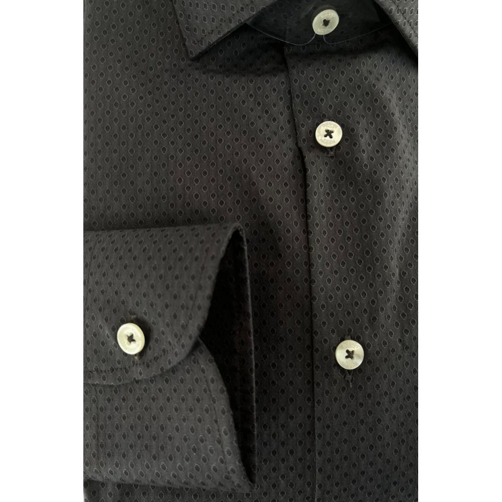 Baldinini Trend Gray Cotton Men Men's Shirt