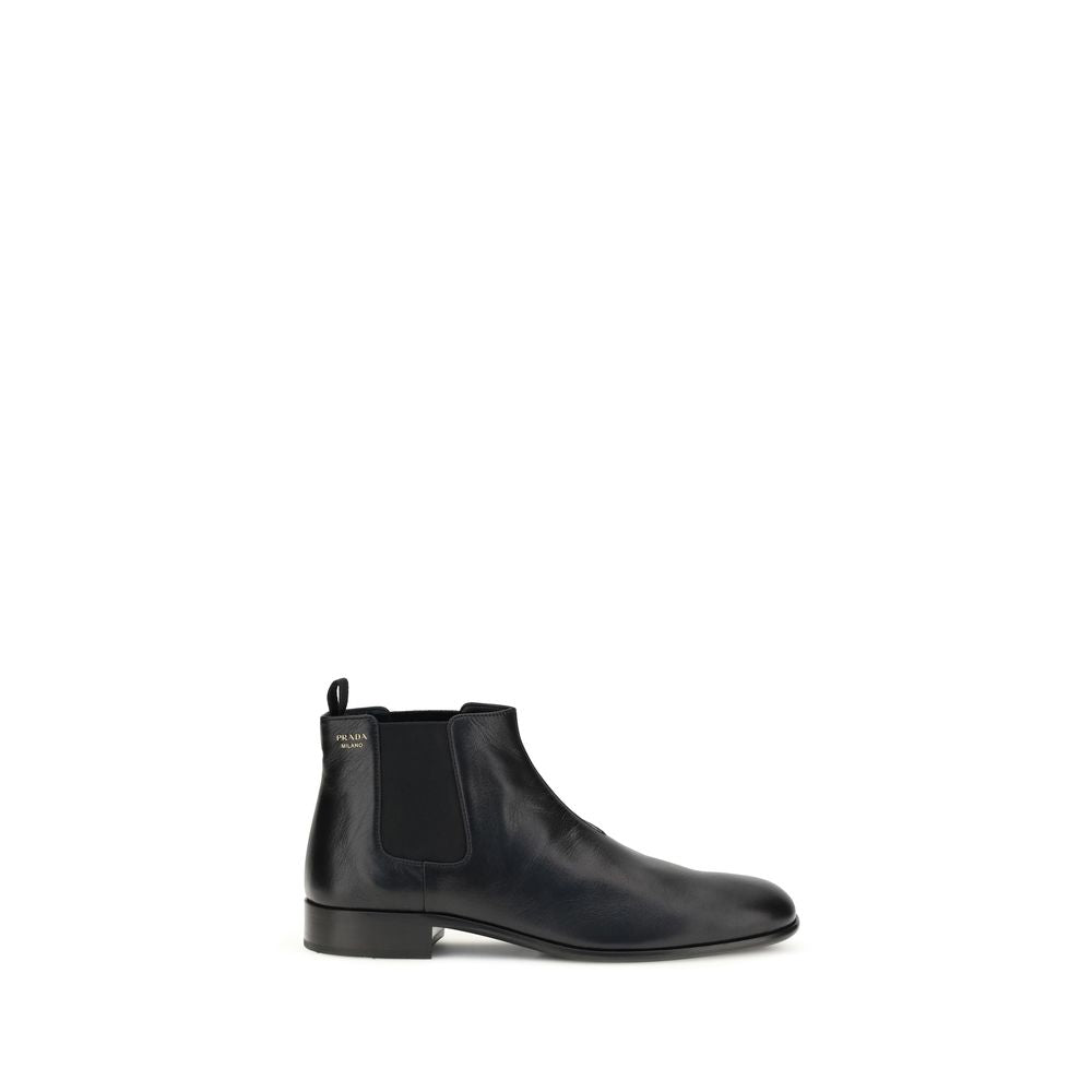 Prada Black Goatskin Ankle Women's Boots