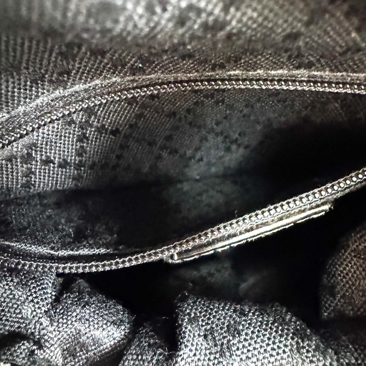 Gucci Vintage Bamboo Drawstring Suede And Leather Black Nylon Backpack Bag (Pre-Owned)