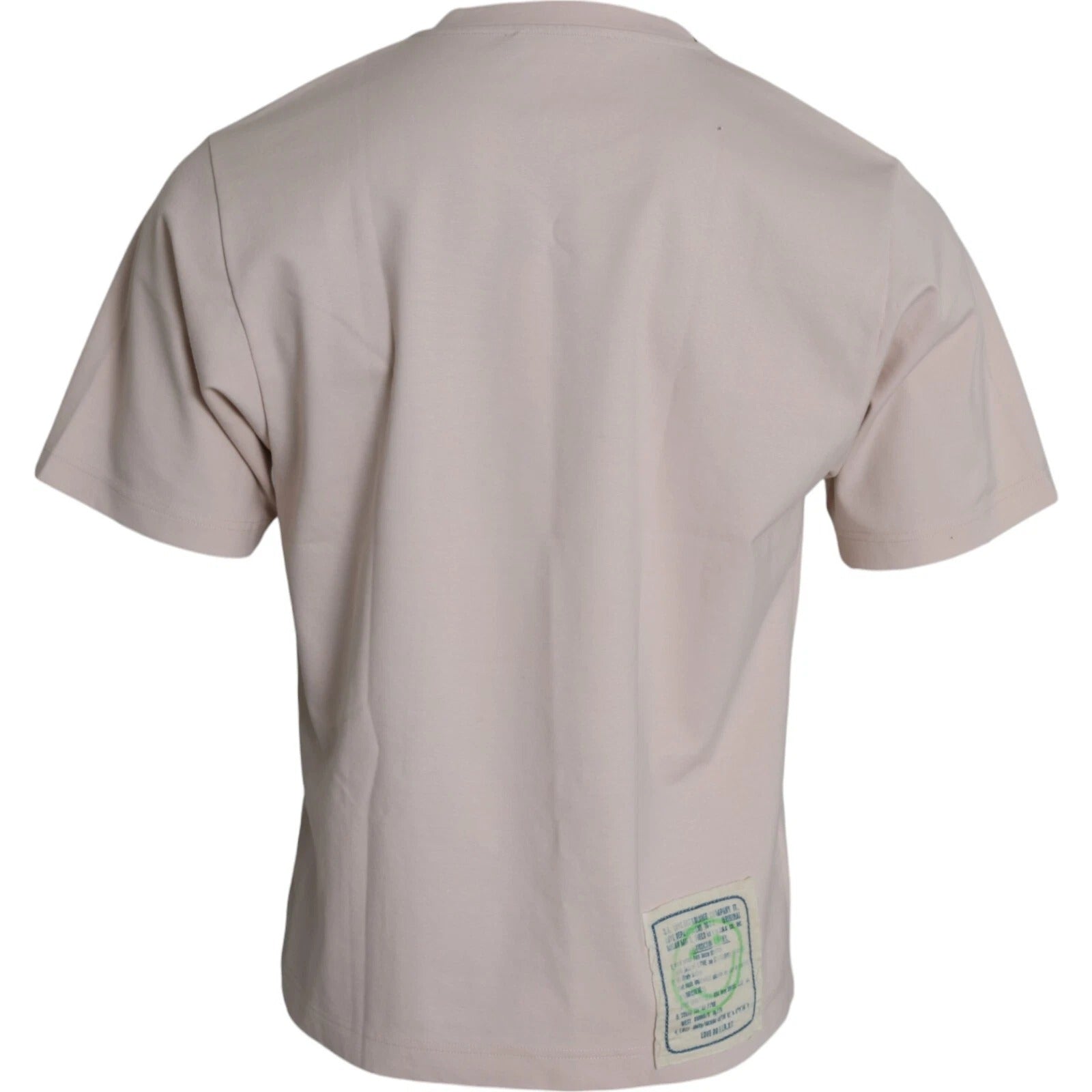 Dolce & Gabbana Beige Cosmic Love Cotton Crew Neck Men's T-shirt (Pre-Owned)