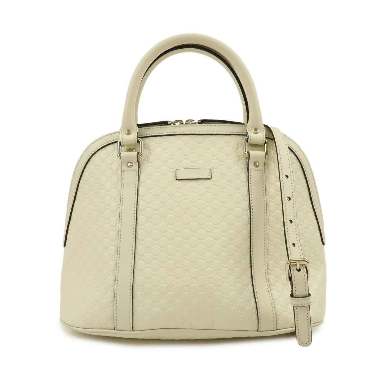 Gucci Convertible Dome Satchel Microguccissima Leather Beige Leather Handbag (Pre-Owned)