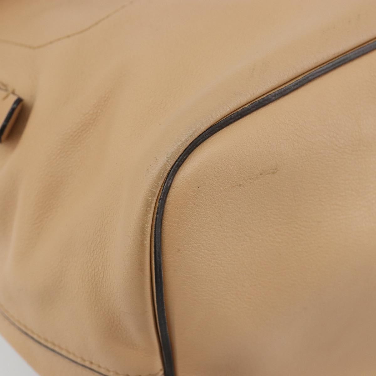 Chloe Faye Suede With Applique Beige Leather Backpack Bag (Pre-Owned)