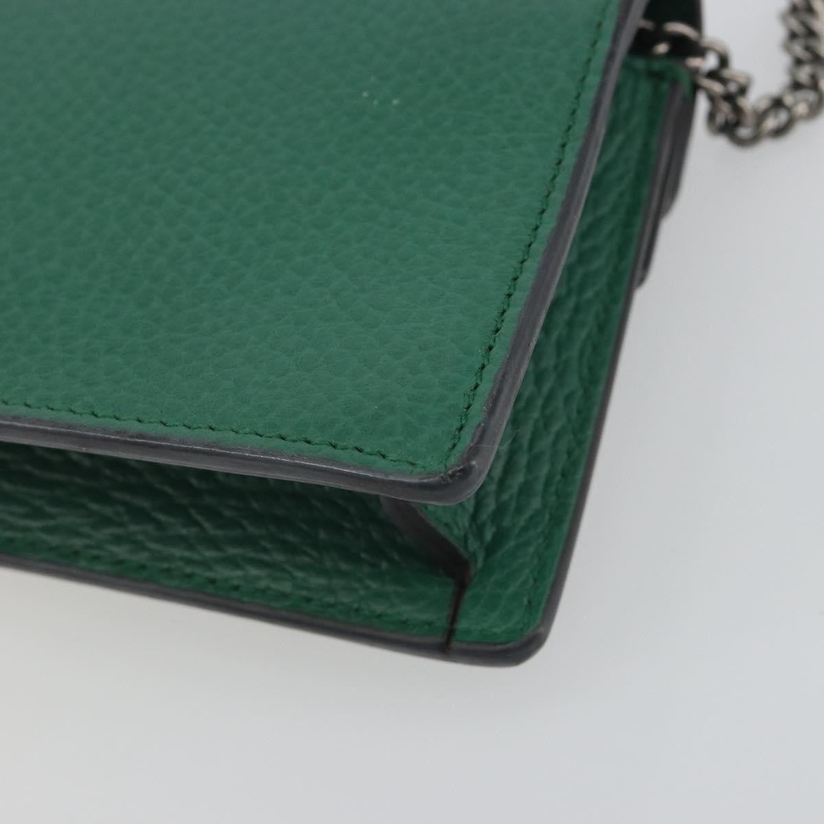 Gucci Dionysus Leather Green Leather Shoulder Bag Bag (Pre-Owned)