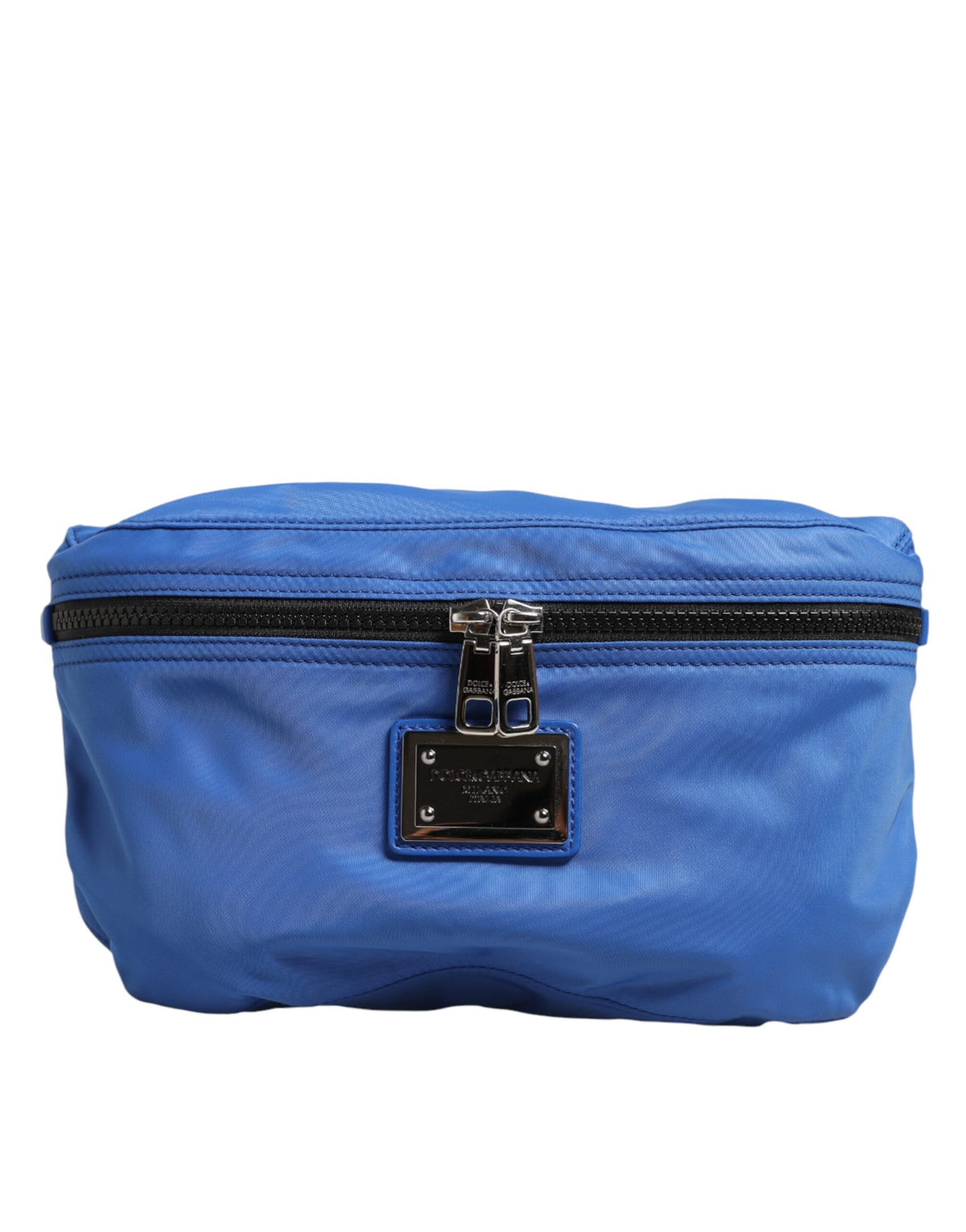Dolce & Gabbana Blue Logo Plaque Nylon Waist Fanny Pack Men's Borse Men's Bag