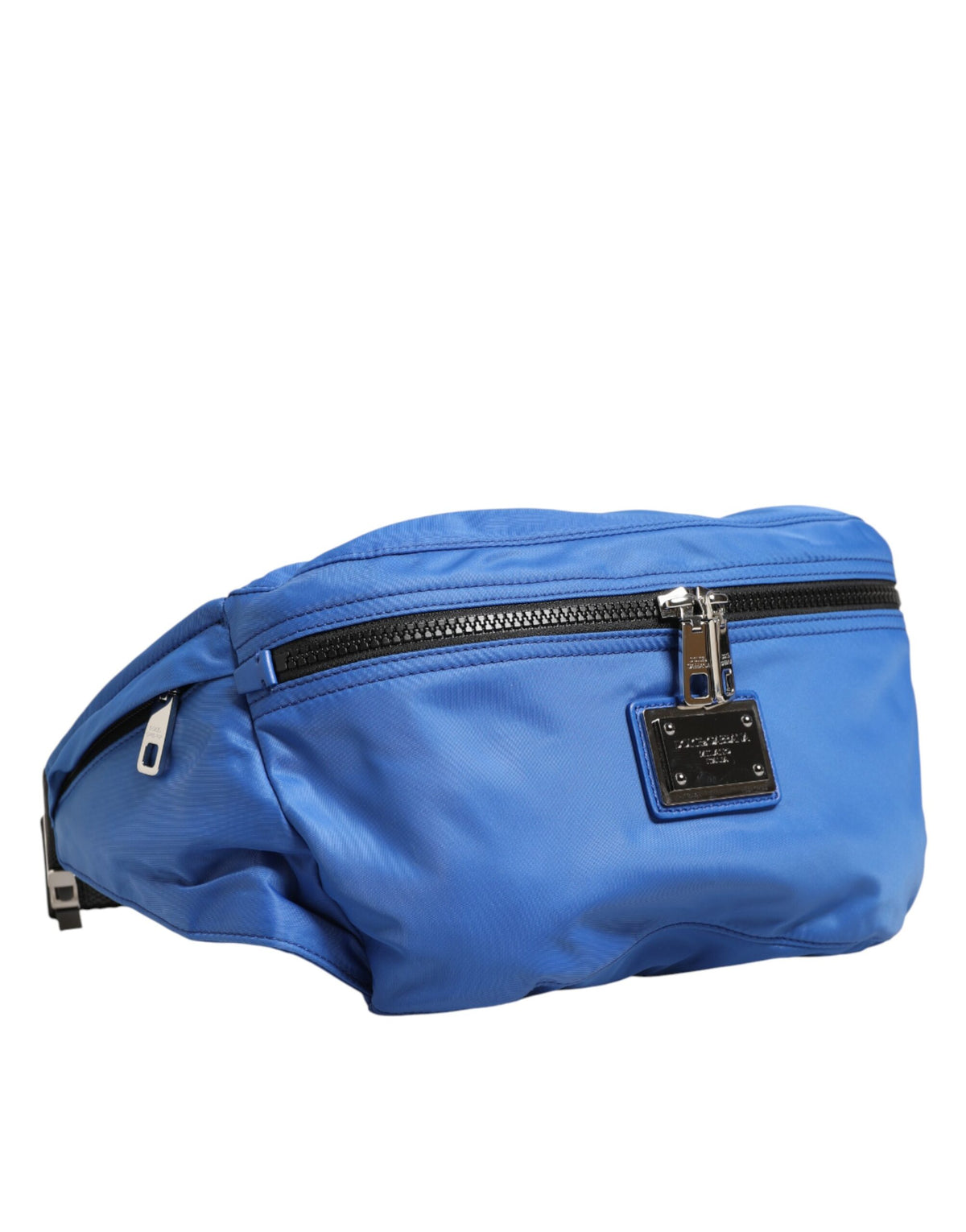 Dolce & Gabbana Blue Logo Plaque Nylon Waist Fanny Pack Men's Borse Men's Bag