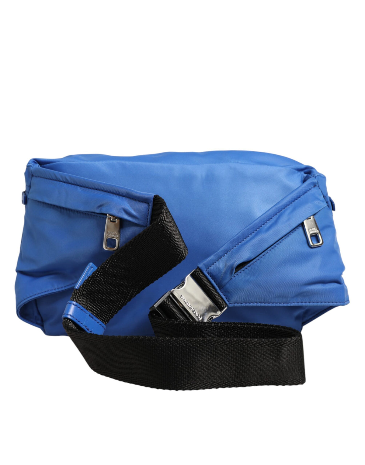 Dolce & Gabbana Blue Logo Plaque Nylon Waist Fanny Pack Men's Borse Men's Bag