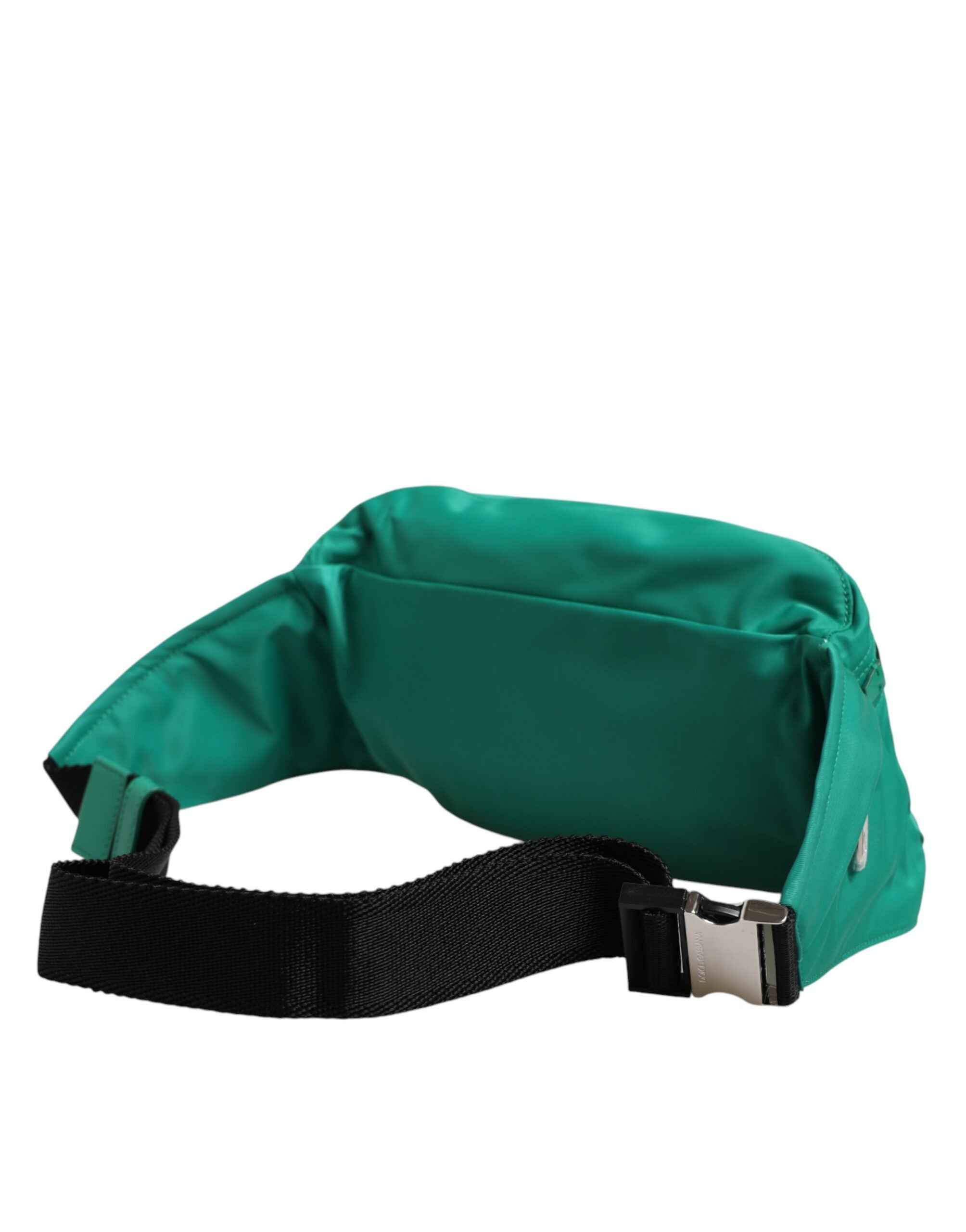 Dolce & Gabbana Green Logo Plaque Nylon Waist Fanny Pack Men's Borse Men's Bag