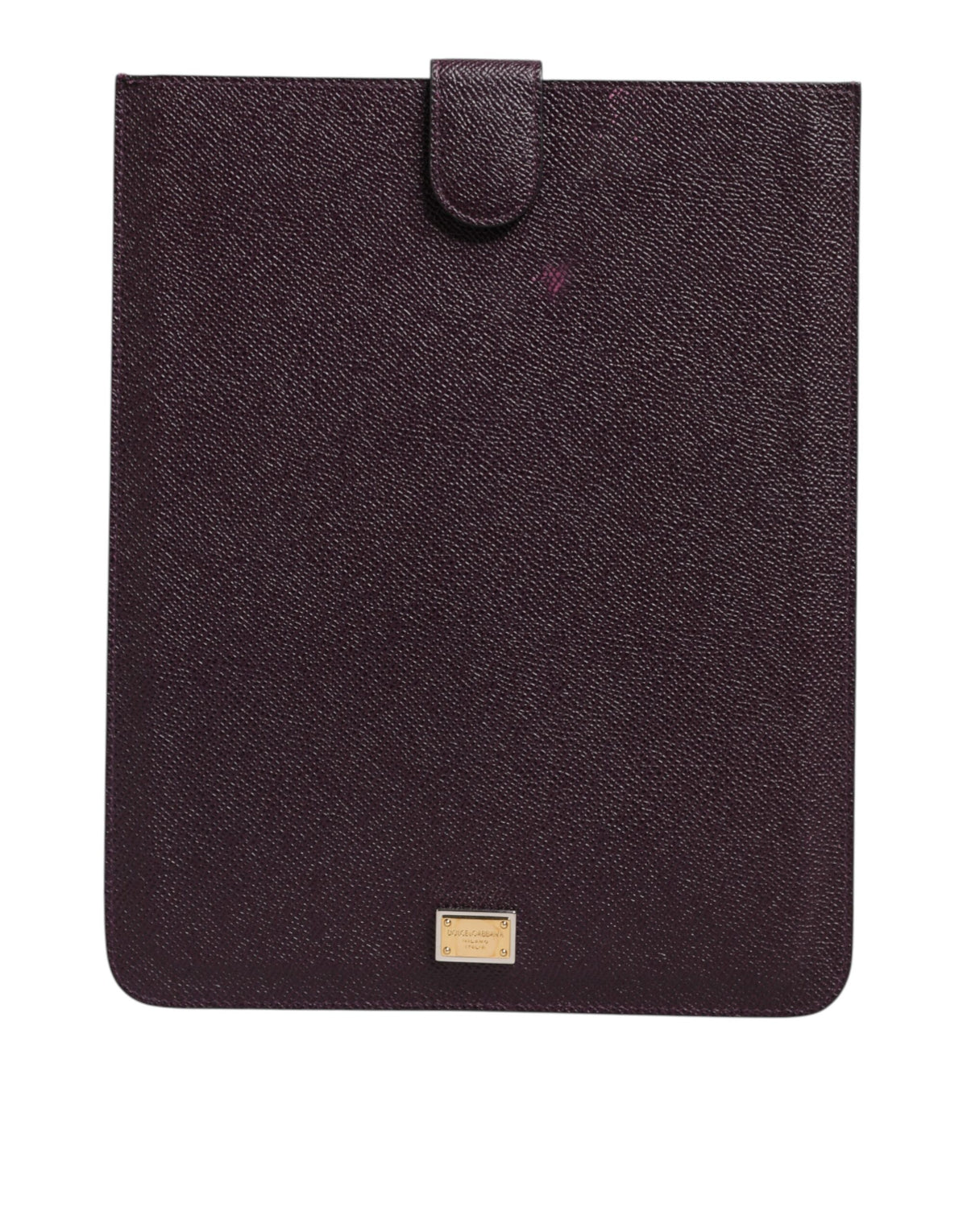 Dolce & Gabbana Dark Brown Leather Logo Plaque Cover Sleeve Tablet Men's Case (Pre-Owned)