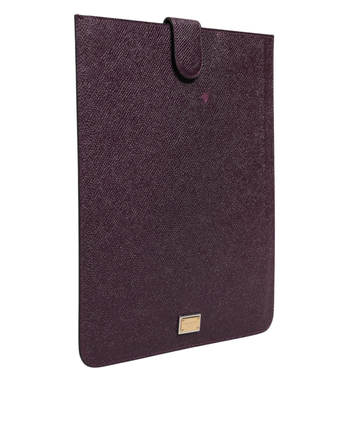Dolce & Gabbana Dark Brown Leather Logo Plaque Cover Sleeve Tablet Men's Case (Pre-Owned)
