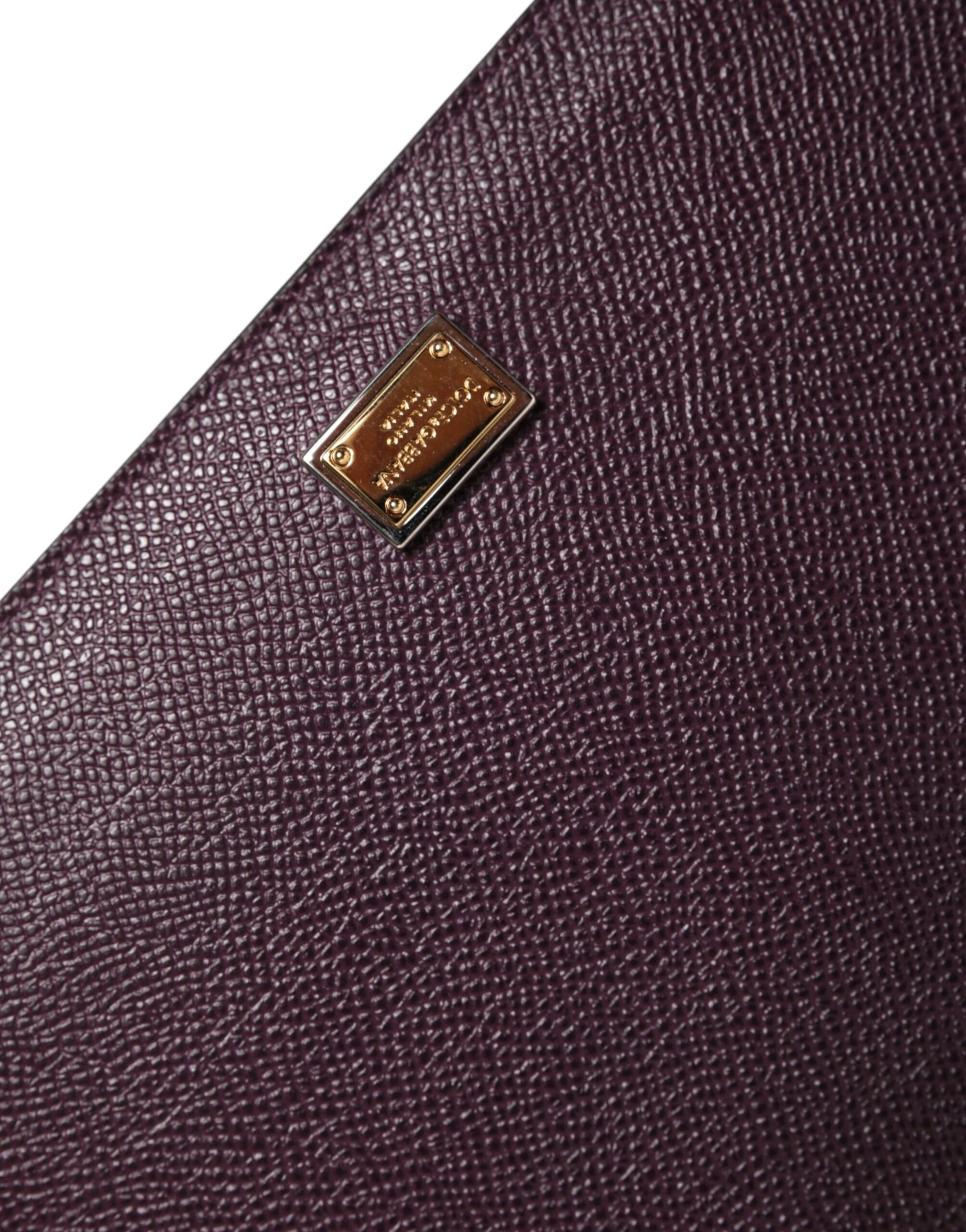 Dolce & Gabbana Dark Brown Leather Logo Plaque Cover Sleeve Tablet Men's Case (Pre-Owned)