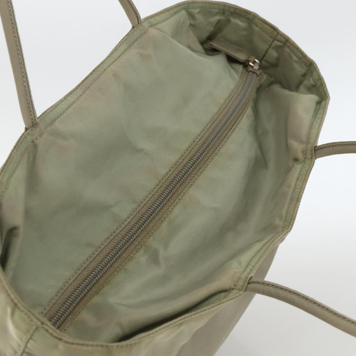 Prada Vintage Tote Tessuto Beige Nylon Tote Bag Bag (Pre-Owned)