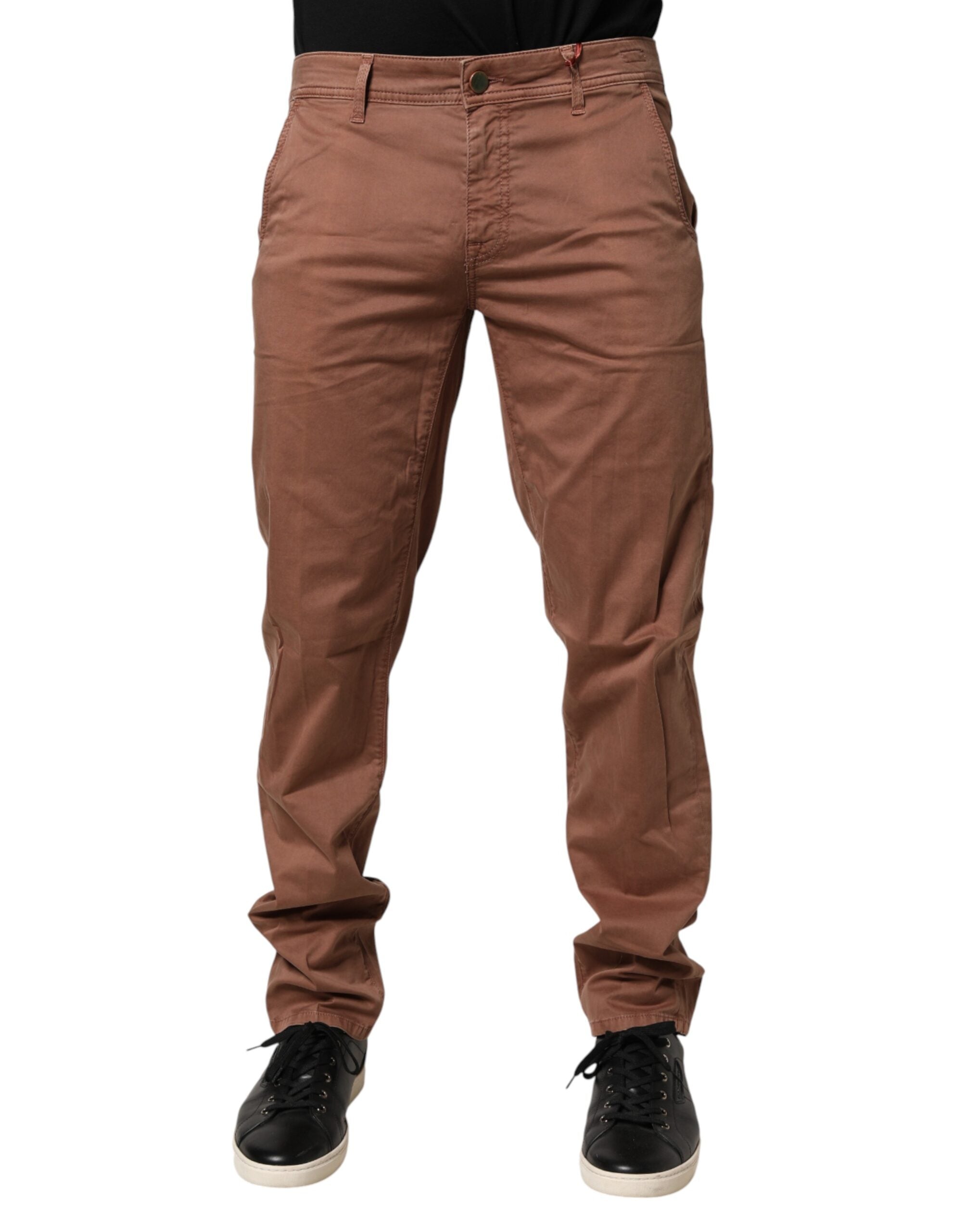 Barba Napoli Brown Mid Waist Skinny Fit Denim Men Trouser Men's Jeans (Pre-Owned)