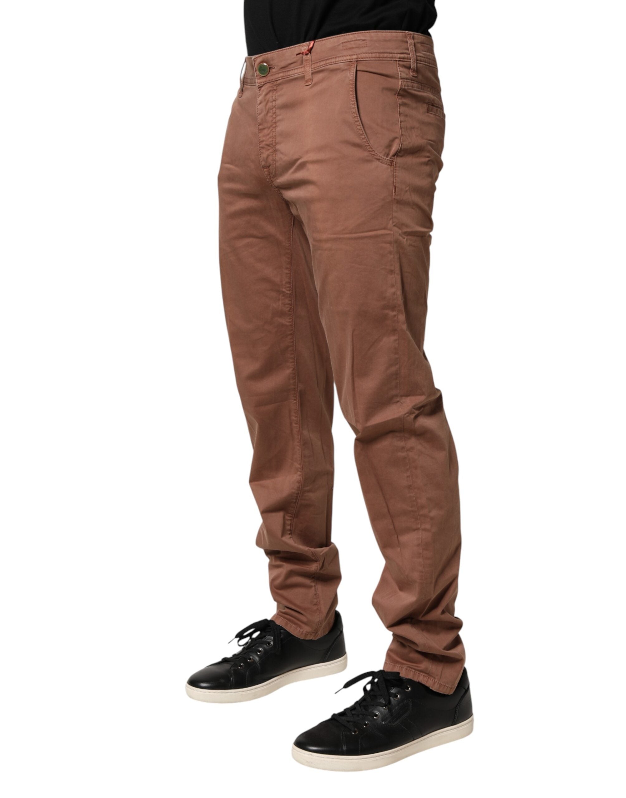Barba Napoli Brown Mid Waist Skinny Fit Denim Men Trouser Men's Jeans (Pre-Owned)