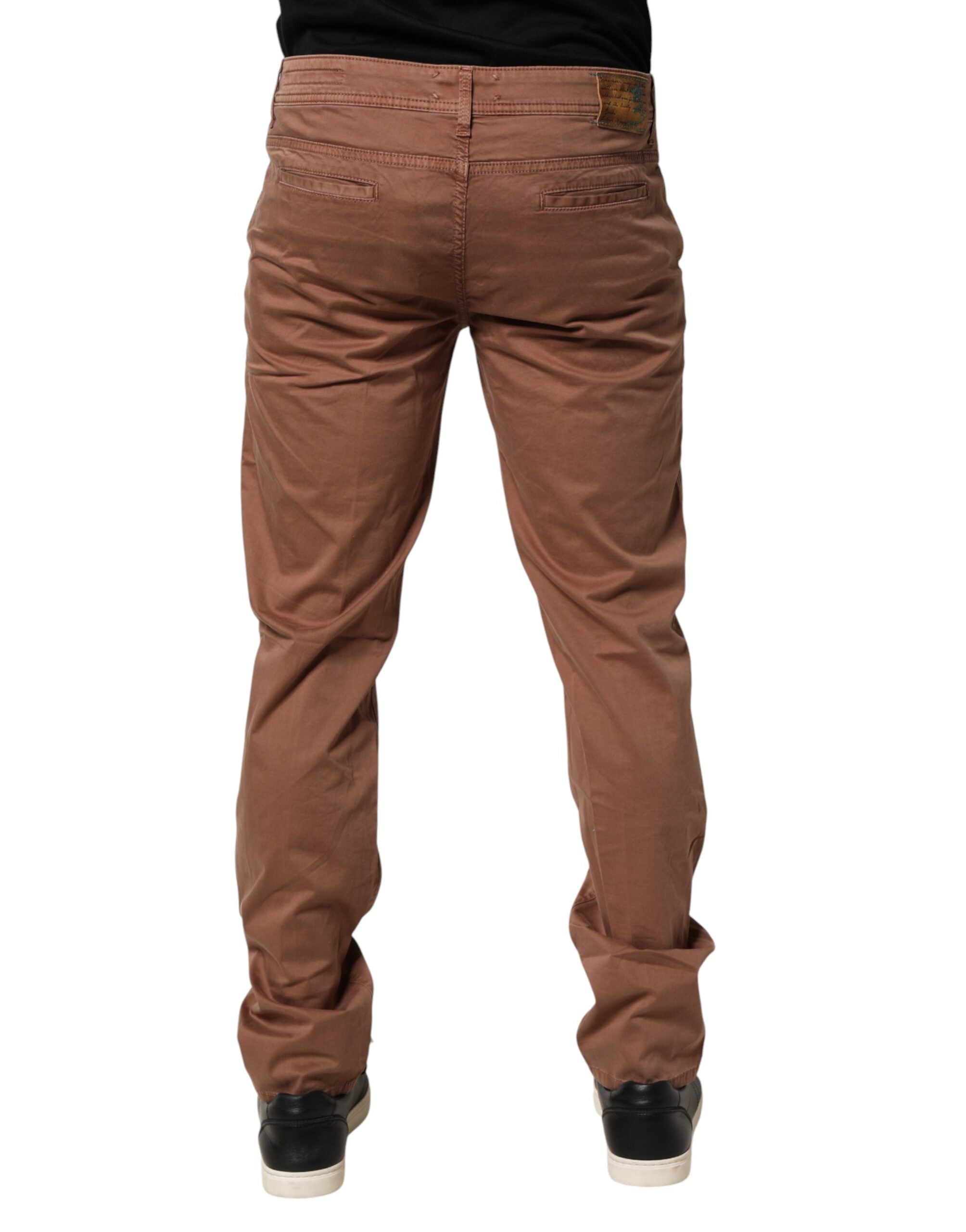 Barba Napoli Brown Mid Waist Skinny Fit Denim Men Trouser Men's Jeans (Pre-Owned)