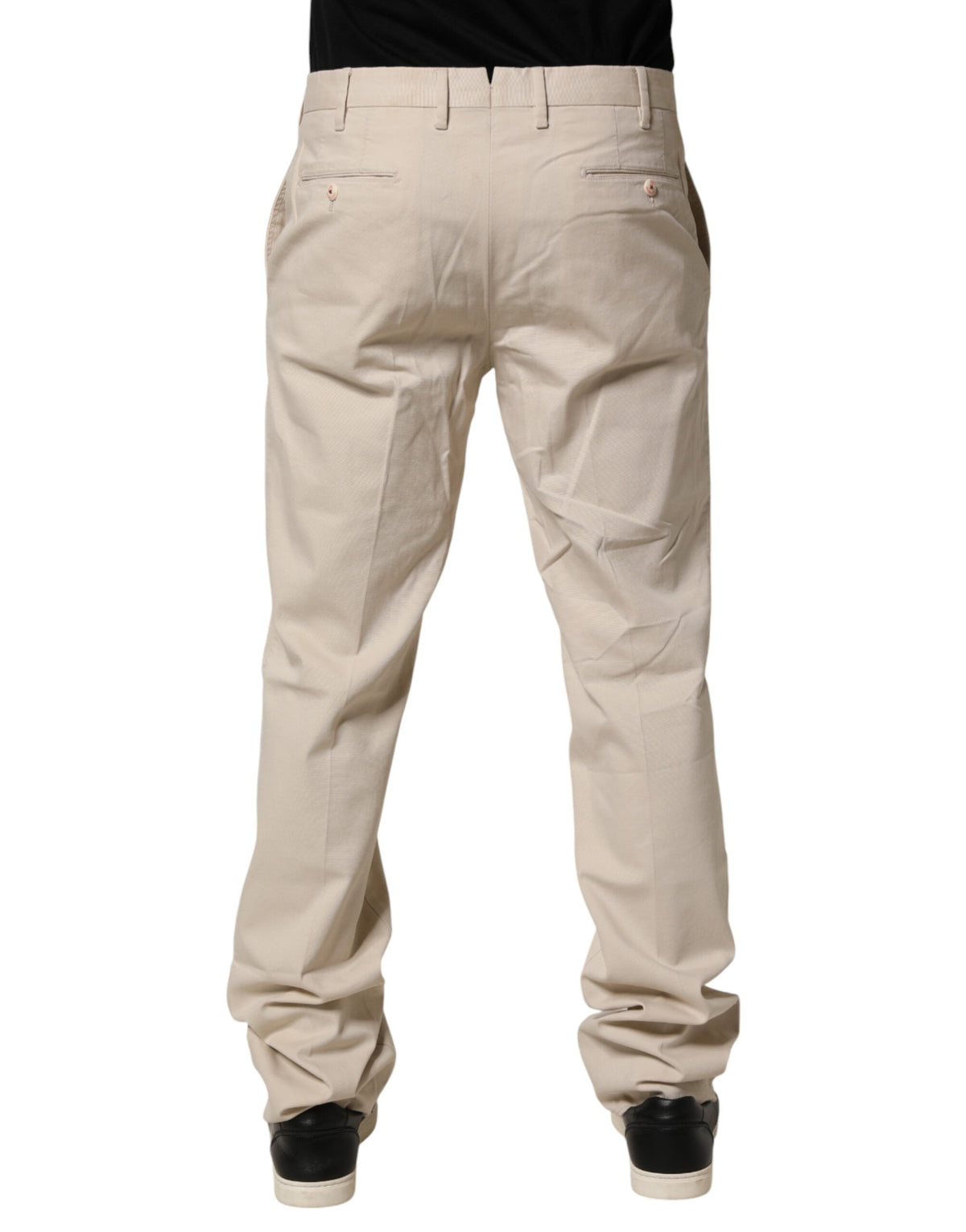 PT01 Beige Men Chino Mid Waist Straight Dress Trouser Men's Pants (Pre-Owned)