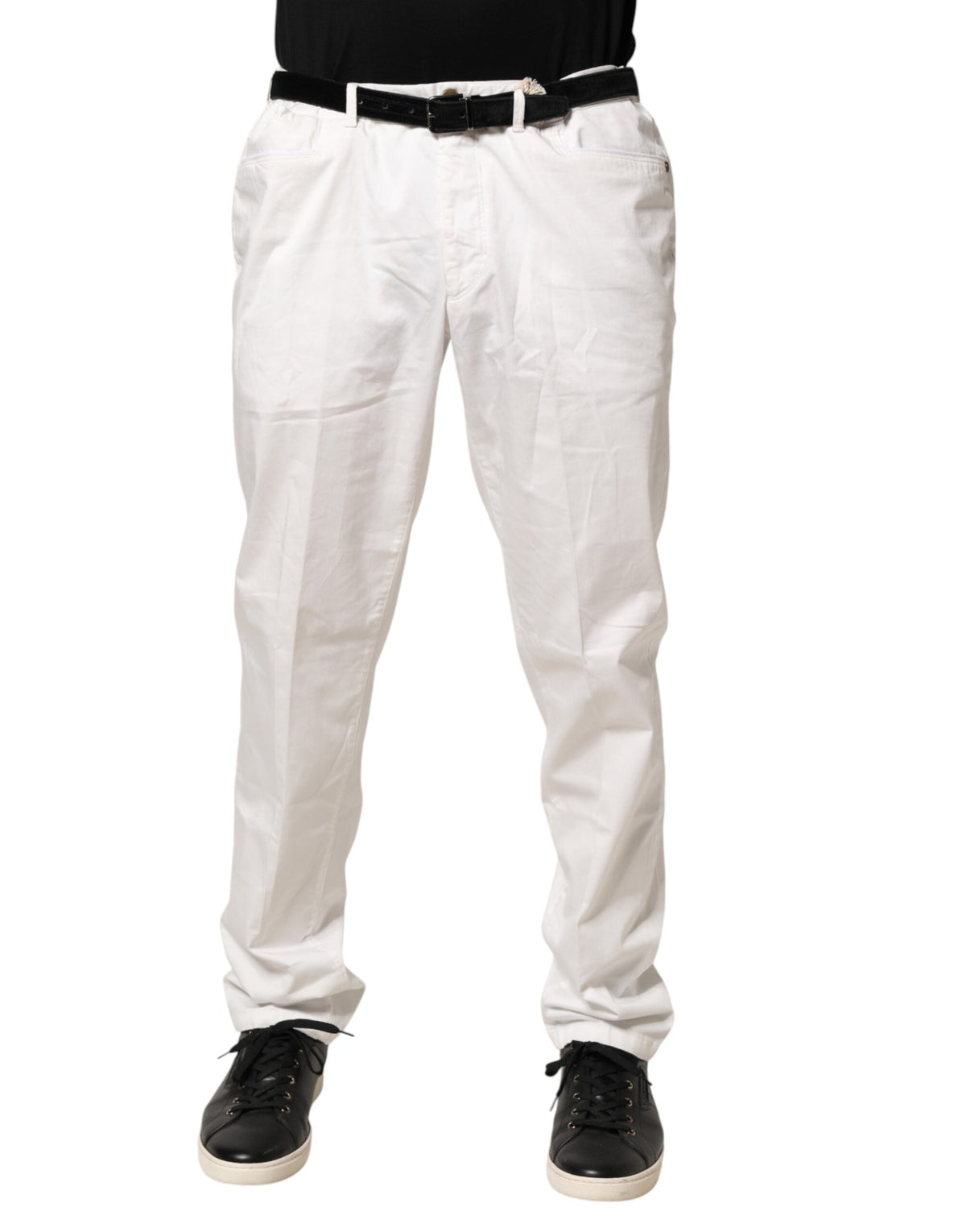 Domenico Tagliente White Tapered Dress Formal Trouser Men's Pants (Pre-Owned)