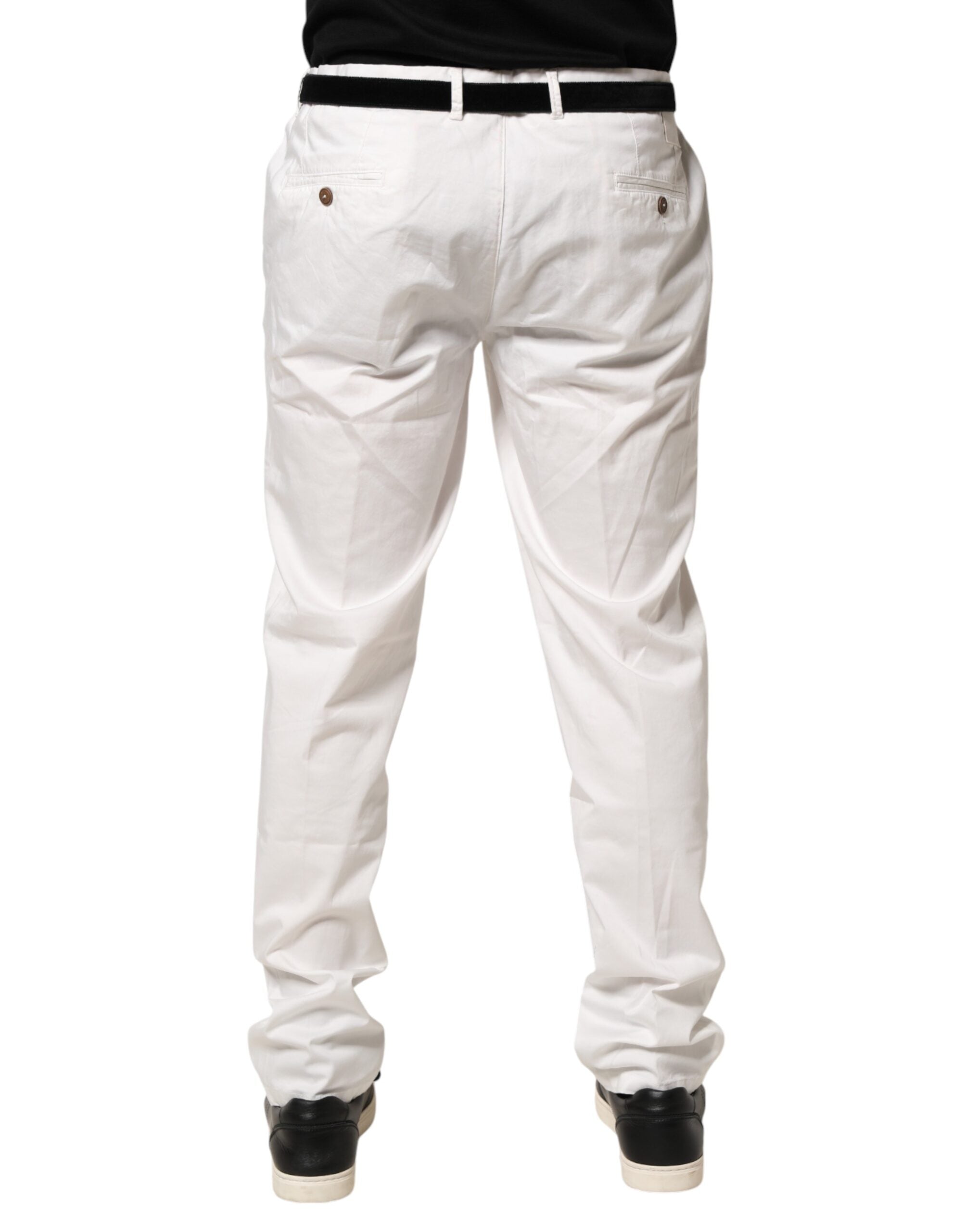 Domenico Tagliente White Tapered Dress Formal Trouser Men's Pants (Pre-Owned)