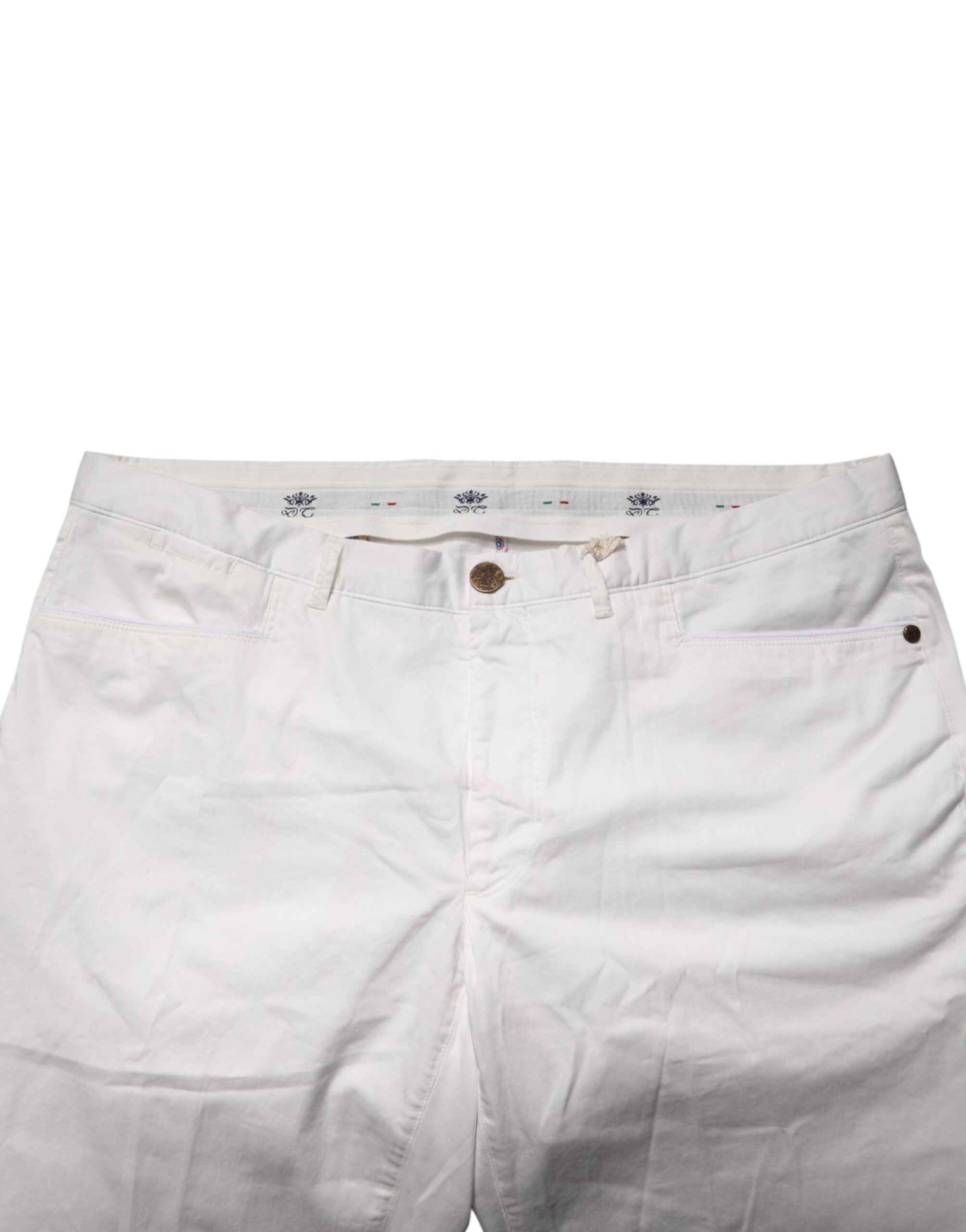 Domenico Tagliente White Tapered Dress Formal Trouser Men's Pants (Pre-Owned)