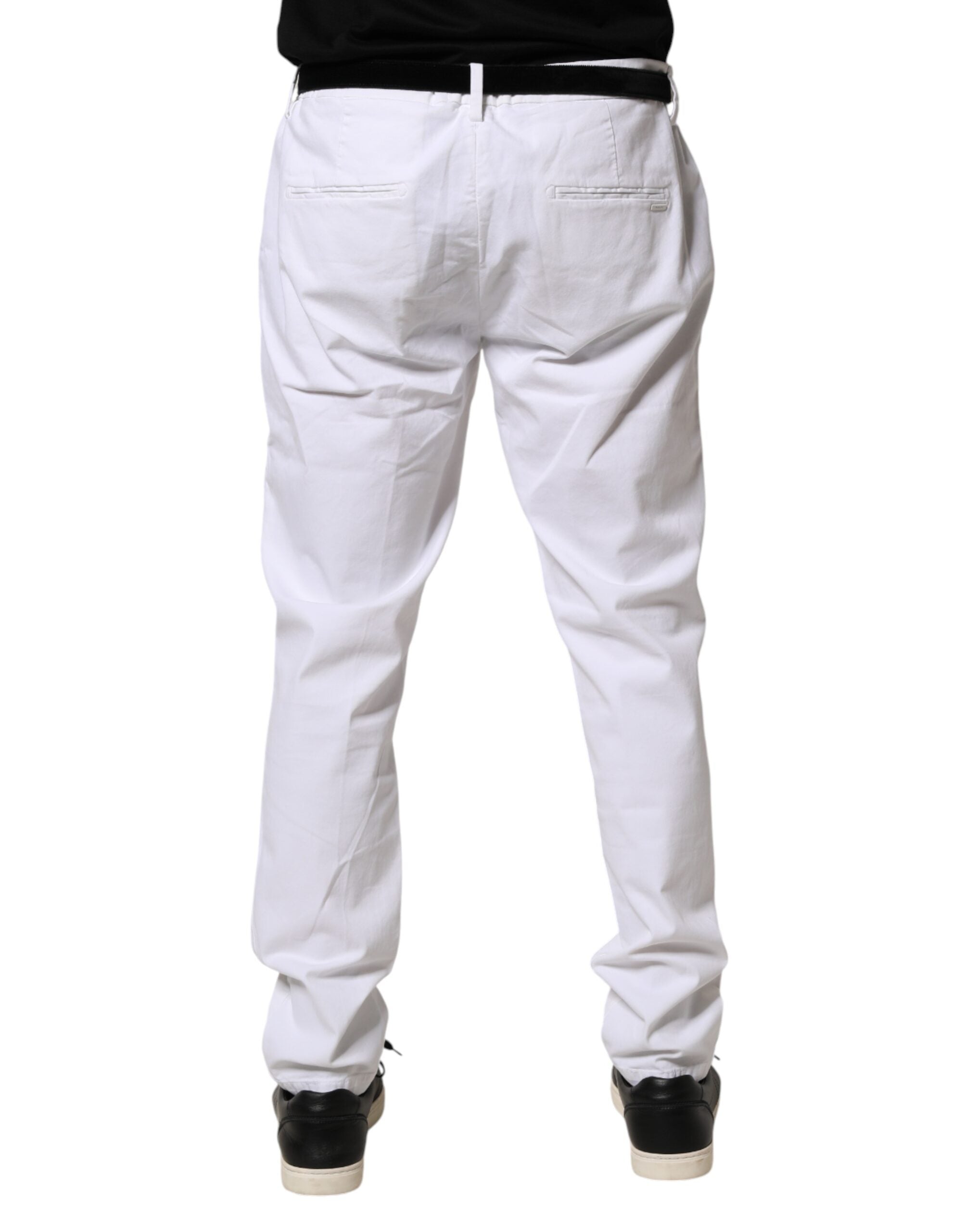 AGLINI White Skinny Fit Mid Waist Men Denim Trouser Men's Jeans (Pre-Owned)