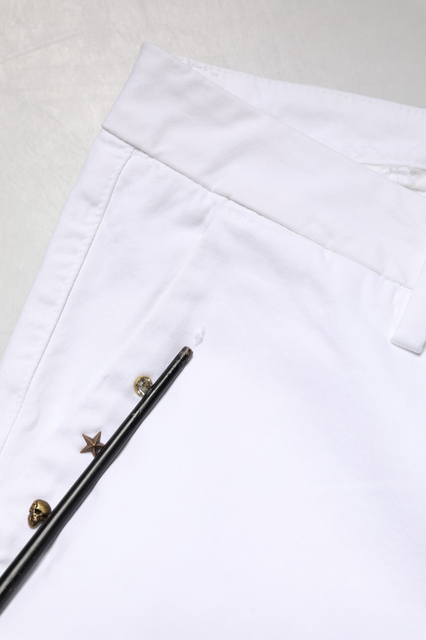 AGLINI White Skinny Fit Mid Waist Men Denim Trouser Men's Jeans (Pre-Owned)