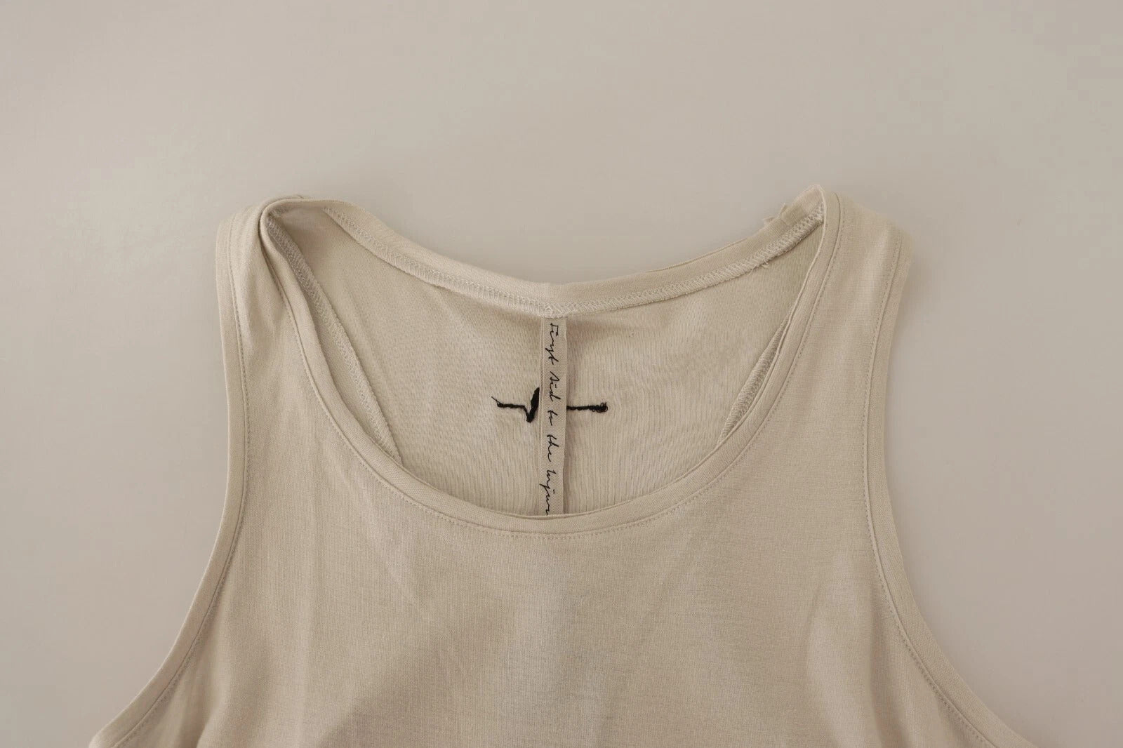 Max Mara Light Gray 100% Cotton Sleeveless Razor Back Tank Women's Top