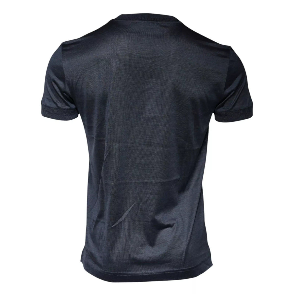 Dolce & Gabbana Blue Silk Crew Neck Short Sleeves Men Men's T-shirt