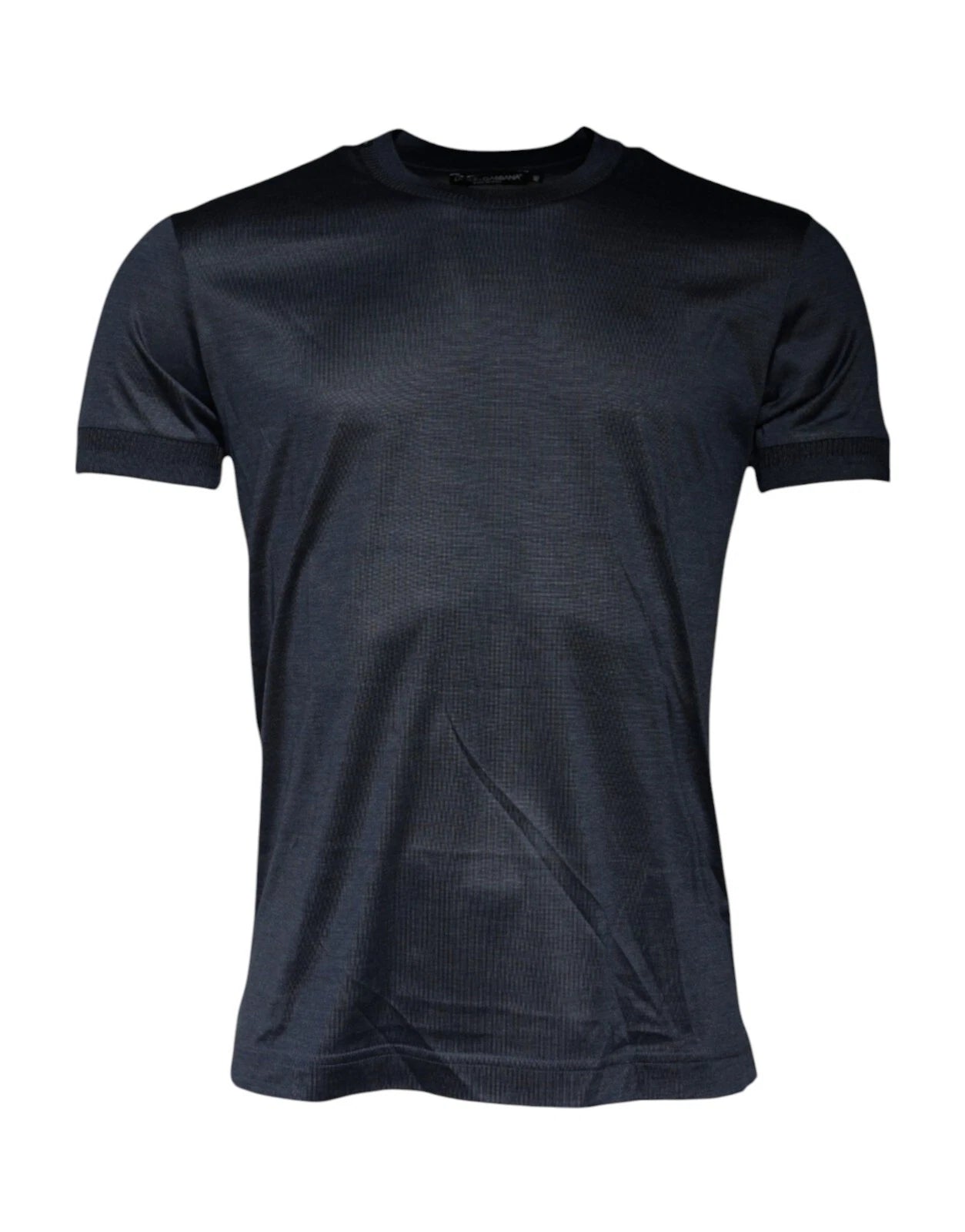 Dolce & Gabbana Blue Silk Crew Neck Short Sleeves Men Men's T-shirt