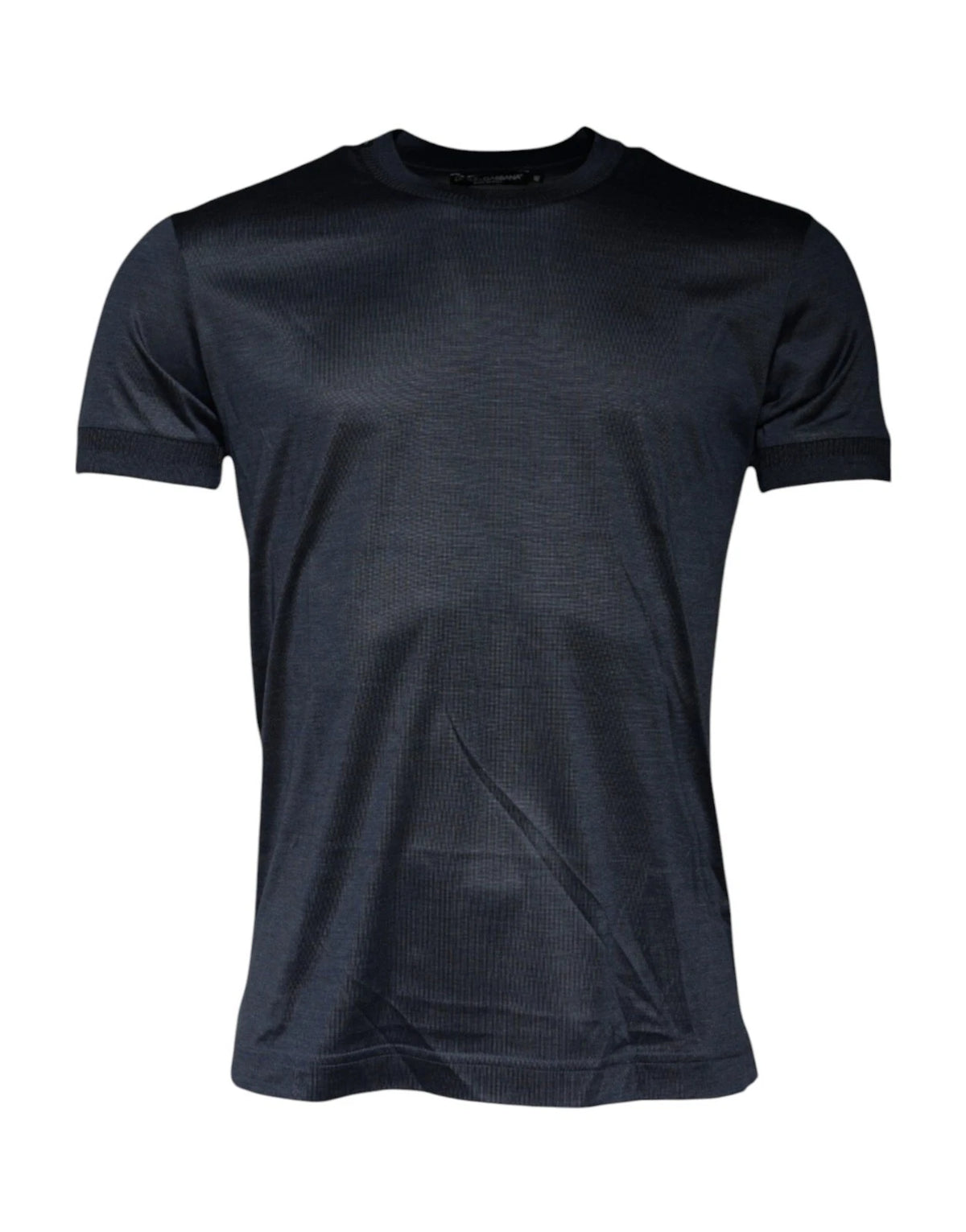 Dolce & Gabbana Blue Silk Crew Neck Short Sleeves Men Men's T-shirt