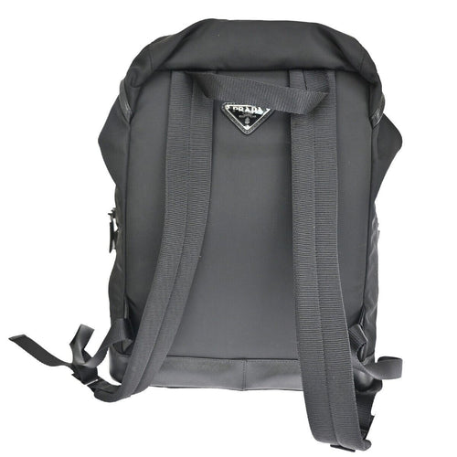 Prada Re-Nylon Black Synthetic Backpack Bag (Pre-Owned)