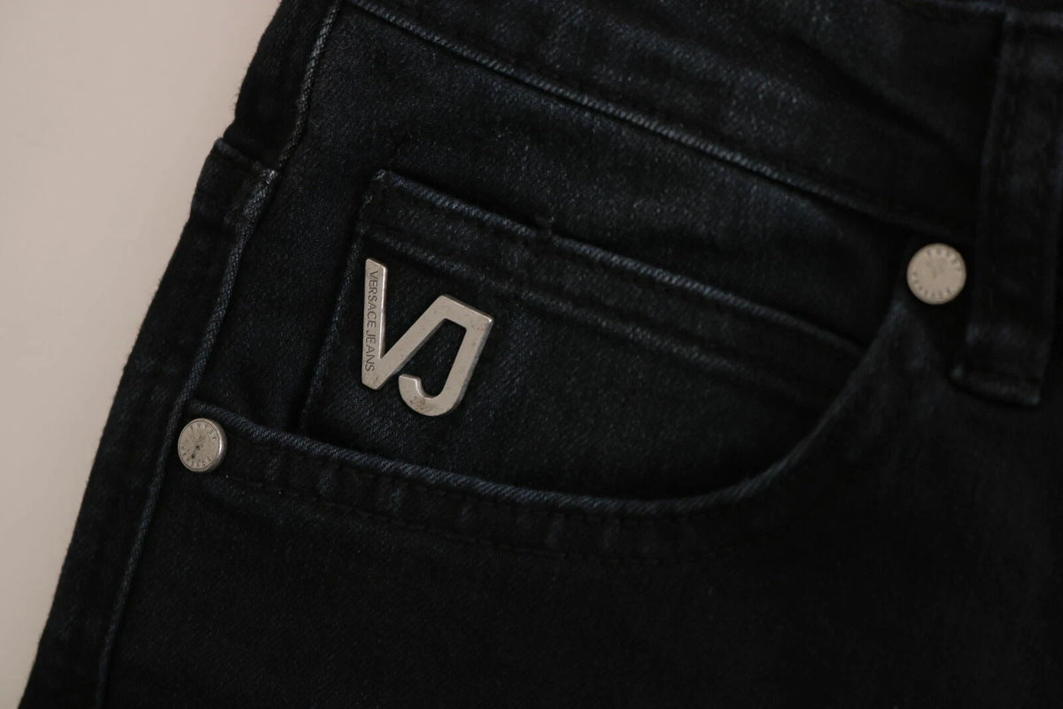 Versace Jeans Couture Dark Black Dora Slim Fit Denim Women's Pants